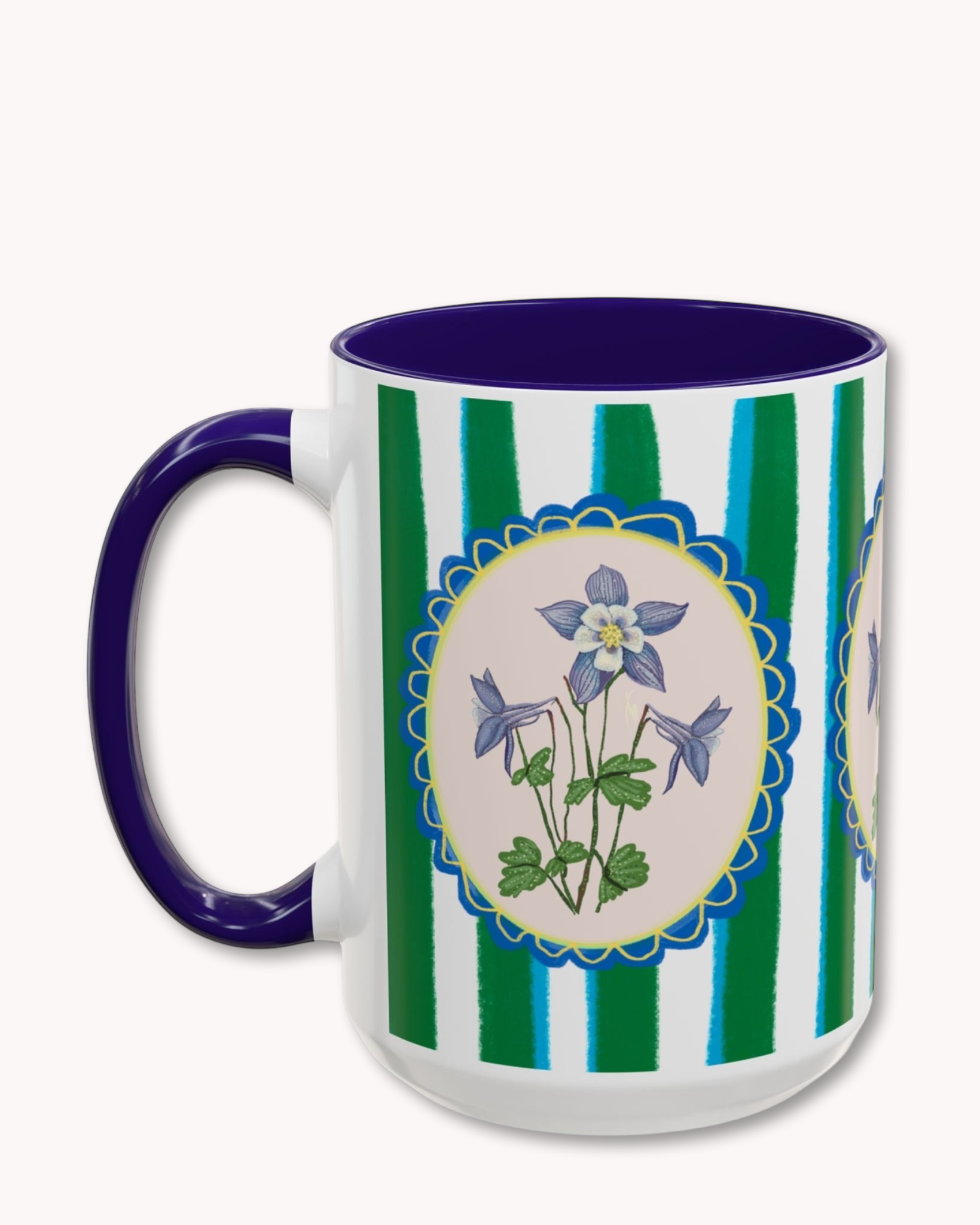 Blue Columbine Coffee Mug 15oz