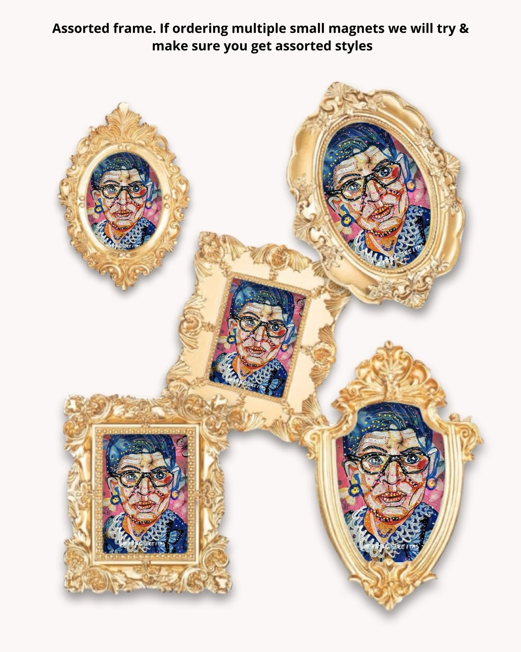 RBG Butterfly Framed Magnet ( Small )