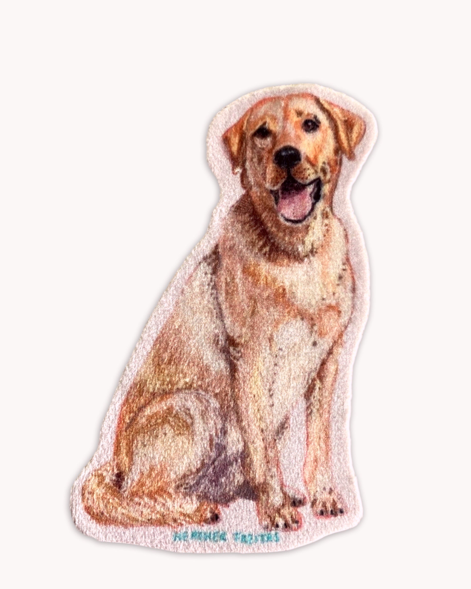 Yellow Labrador Dog - Sew On Velveteen Patch