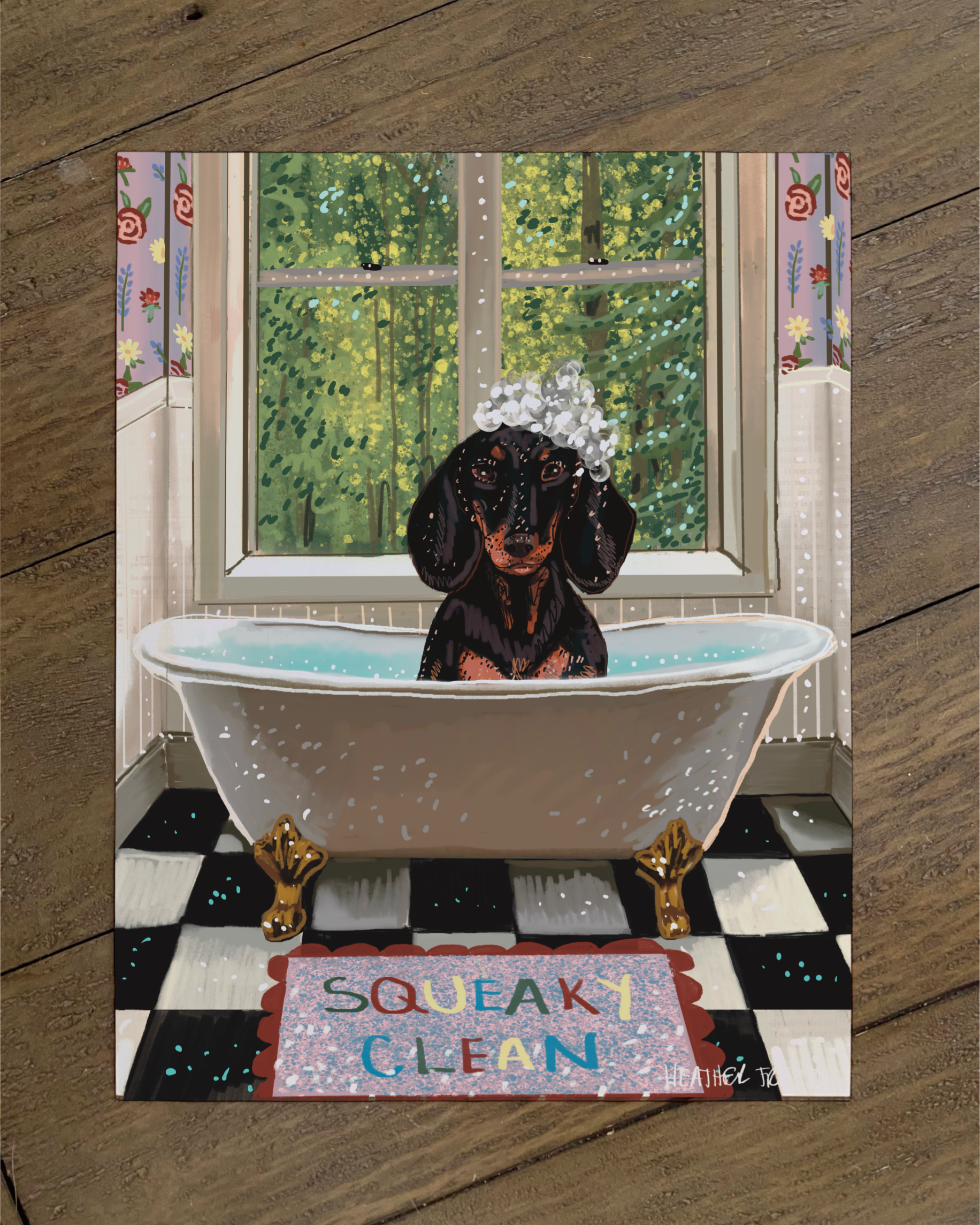 Dachshund - Build Your Own Pet Portrait Print