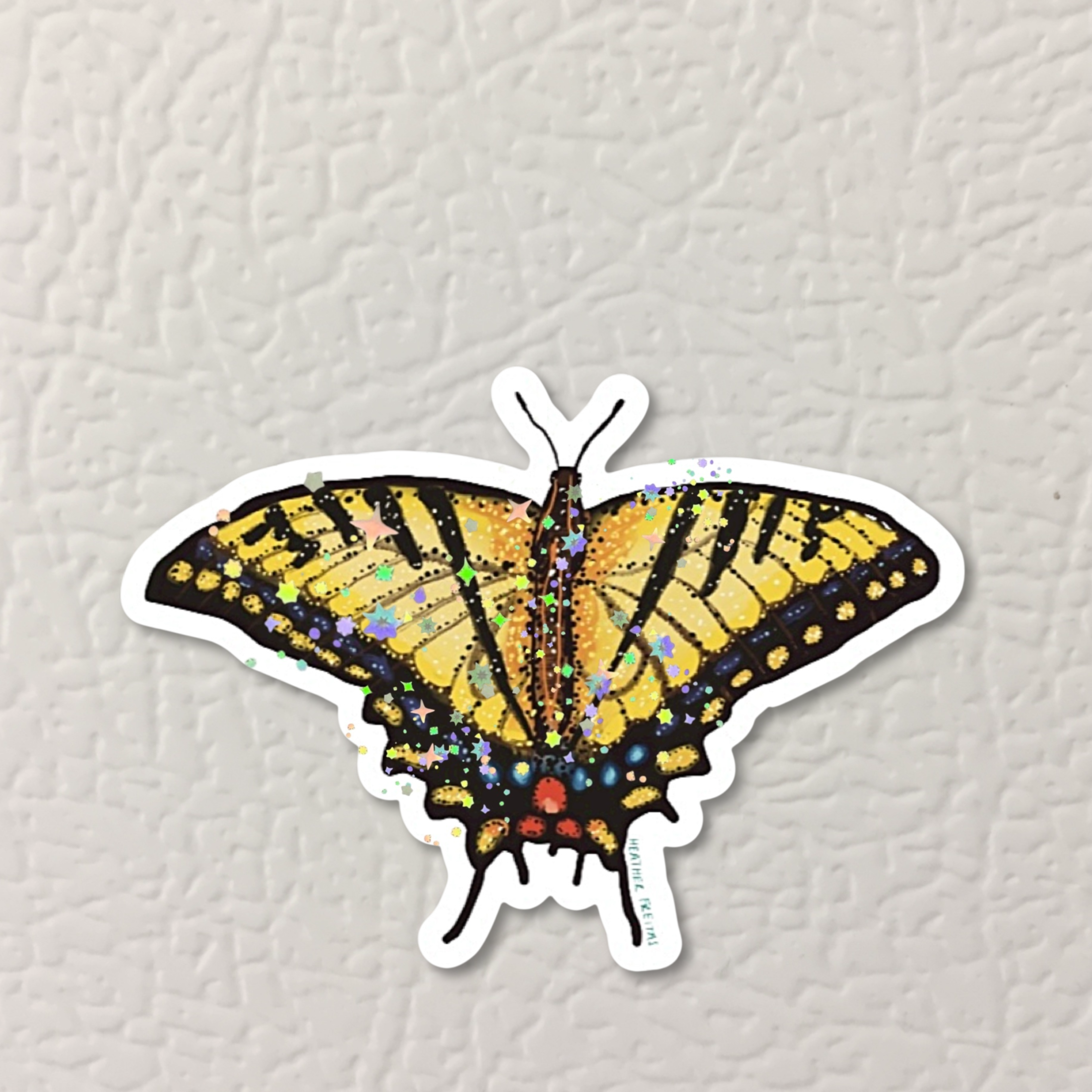 Yellow Swallowtail Butterfly Magnet ( Die-Cut )
