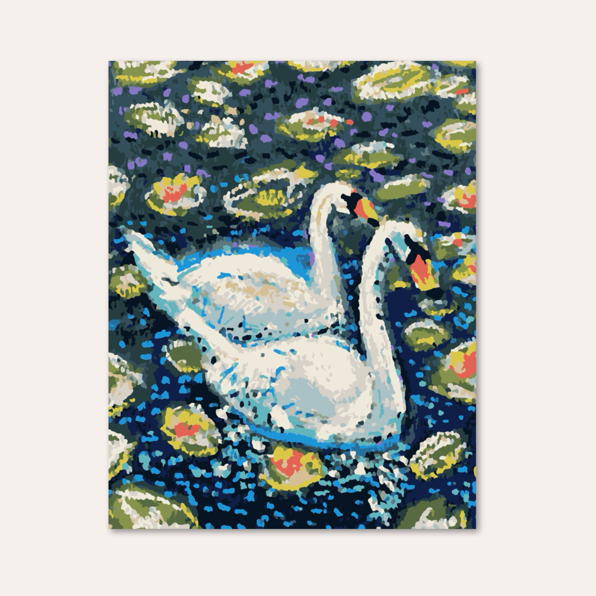 Two Swans - Paint by Numbers Kit