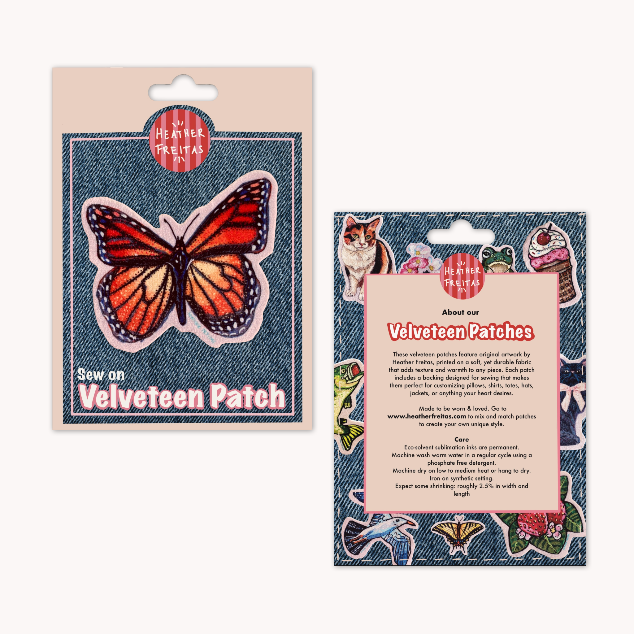 Monarch Butterfly - Sew On Velveteen Patch