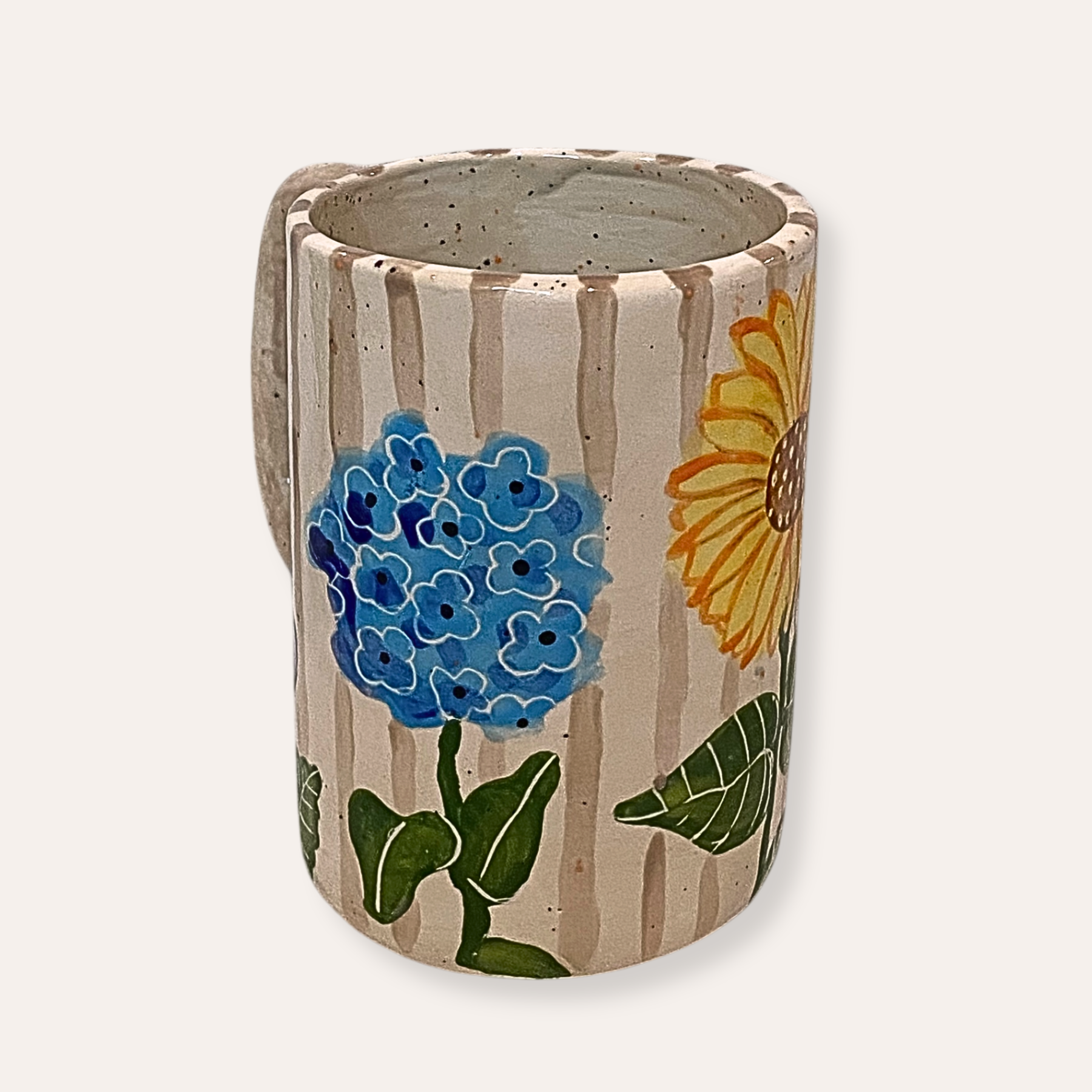 Botanicals Hand Painted 16oz Ceramic Coffee Mug
