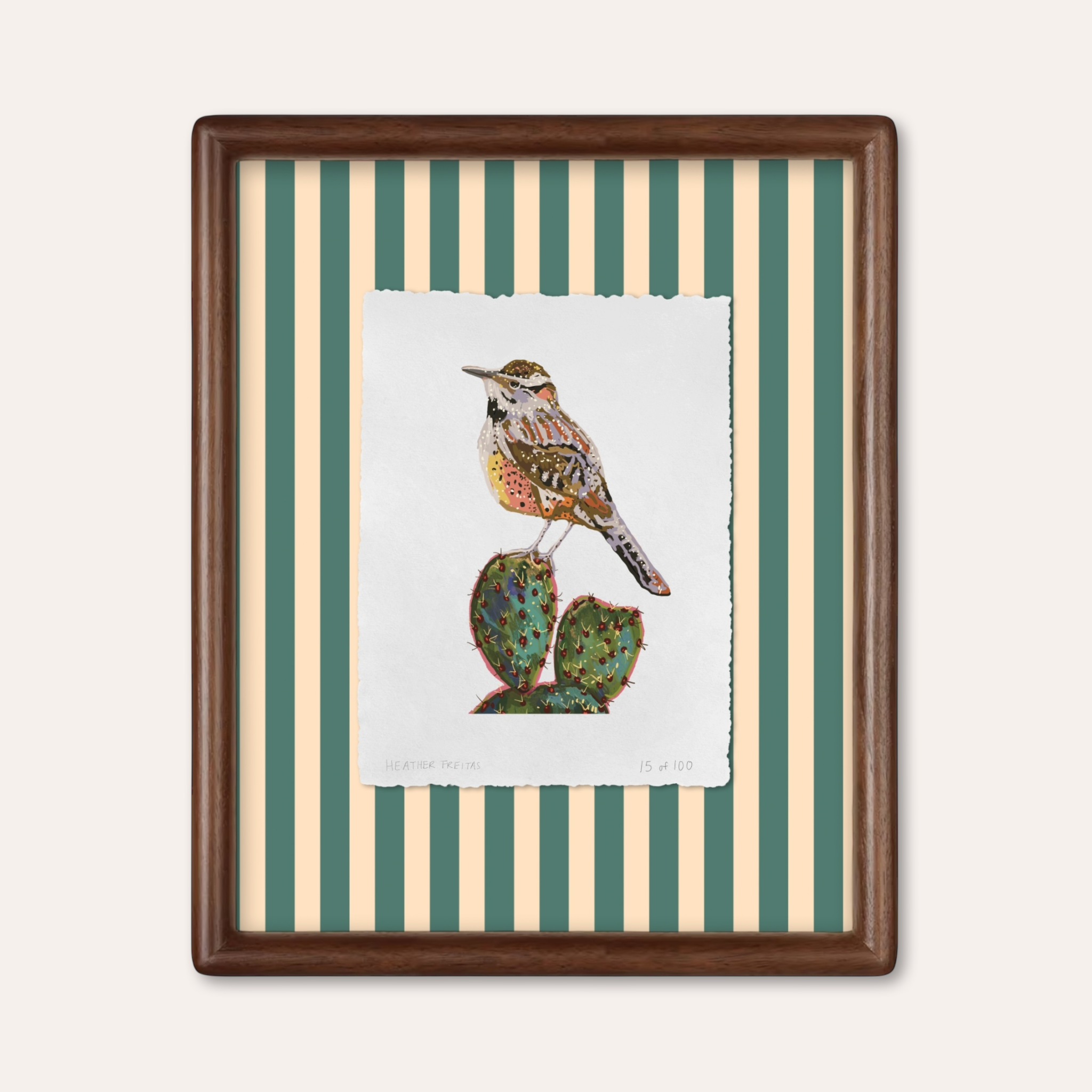 Cactus Wren Limited Edition Framed Print