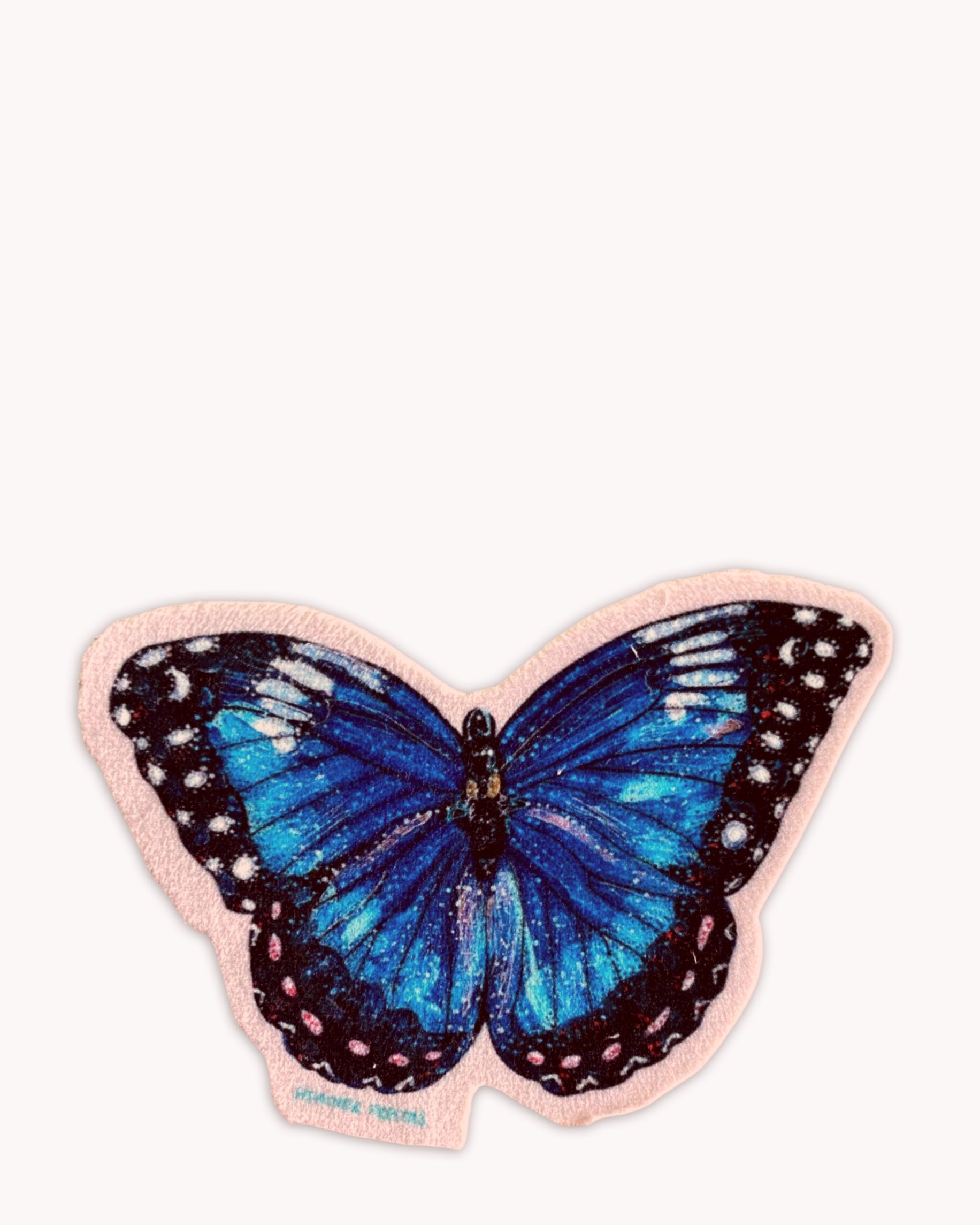 Blue Butterfly - Sew On Velveteen Patch