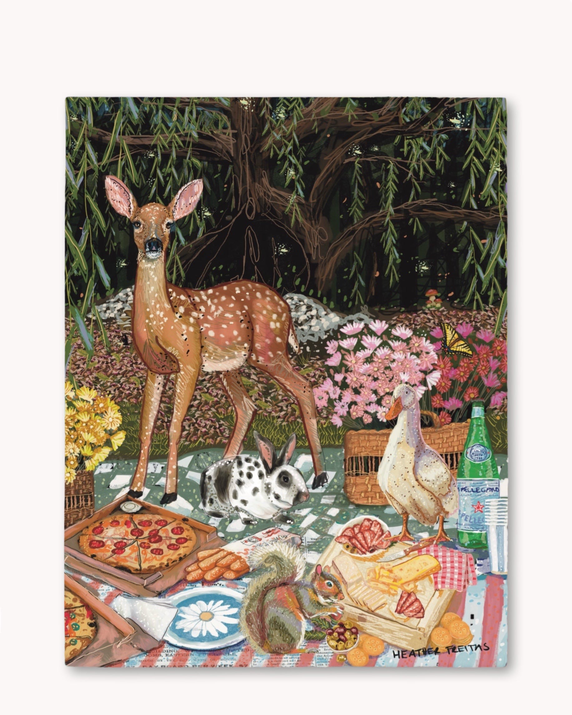 Woodland Friends Picnic Print