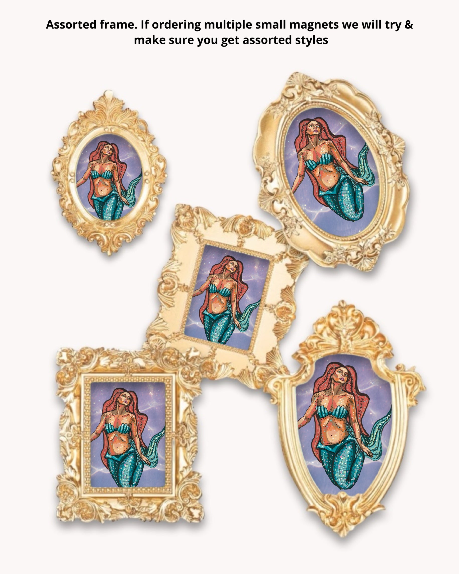 Mermaid Framed Magnet ( Small )