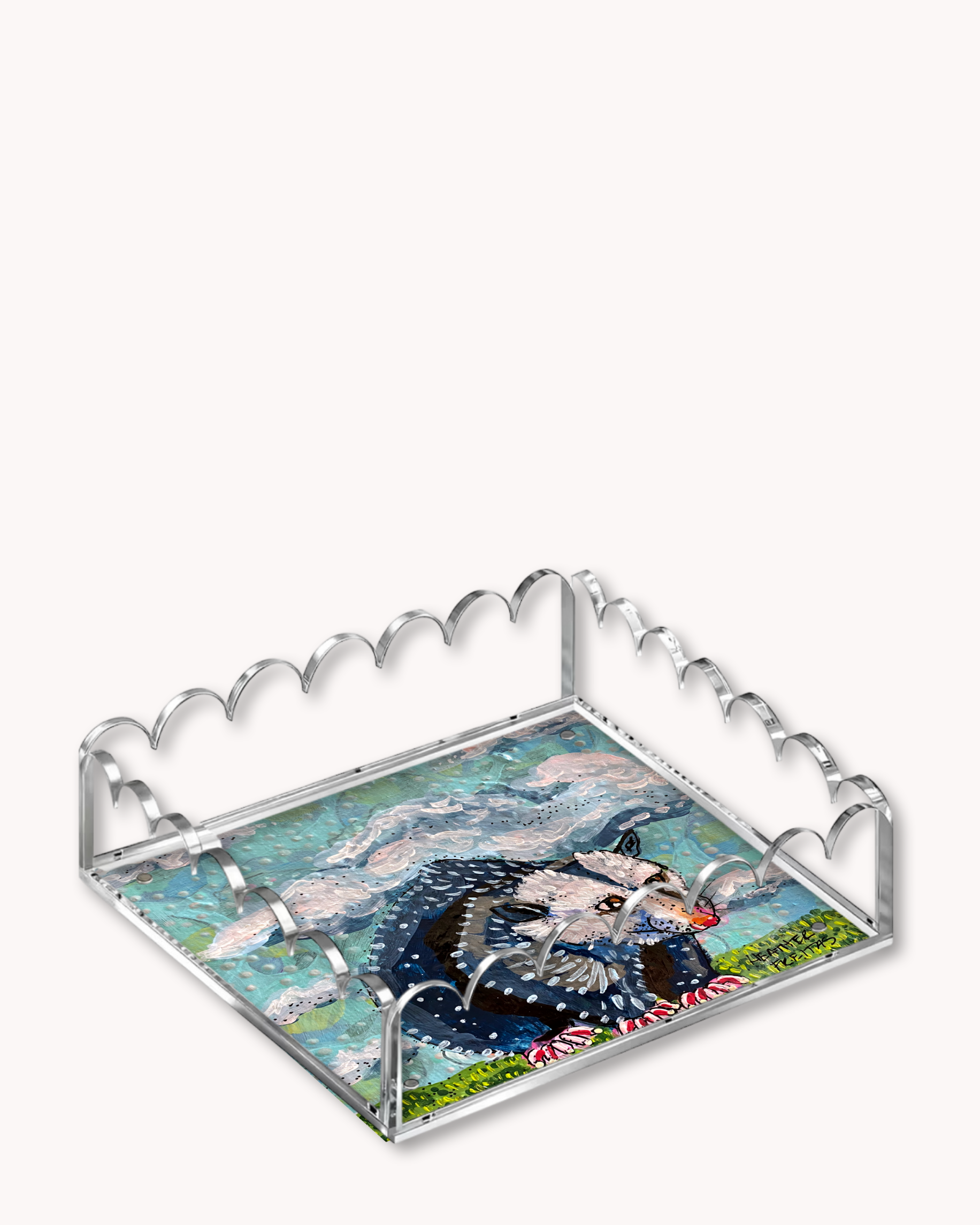 Sunday Best Opossum Acrylic Tray