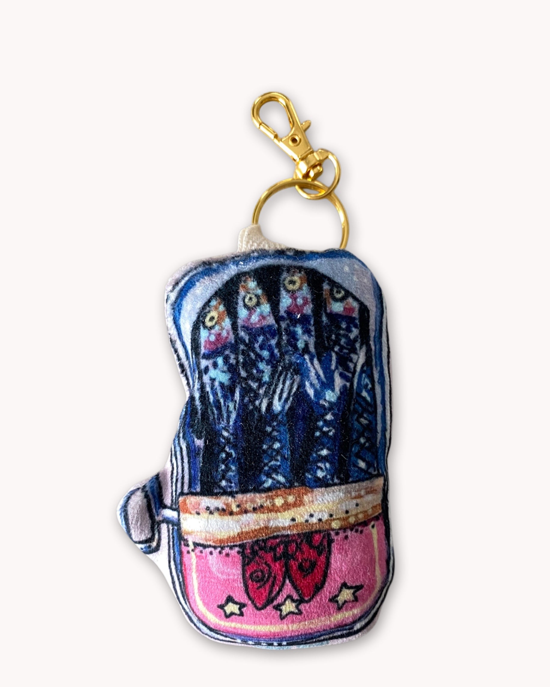 Sardines Faux Suede Plush Purse Charm