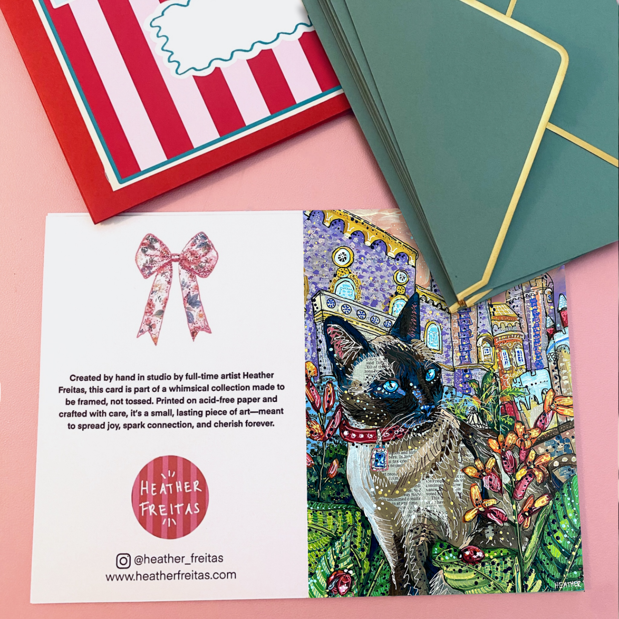 Moon Castle Cat - Greeting Card / Fine Art Print