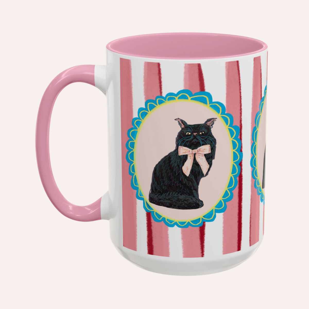 Black Persian Cat Coffee Mug 15oz