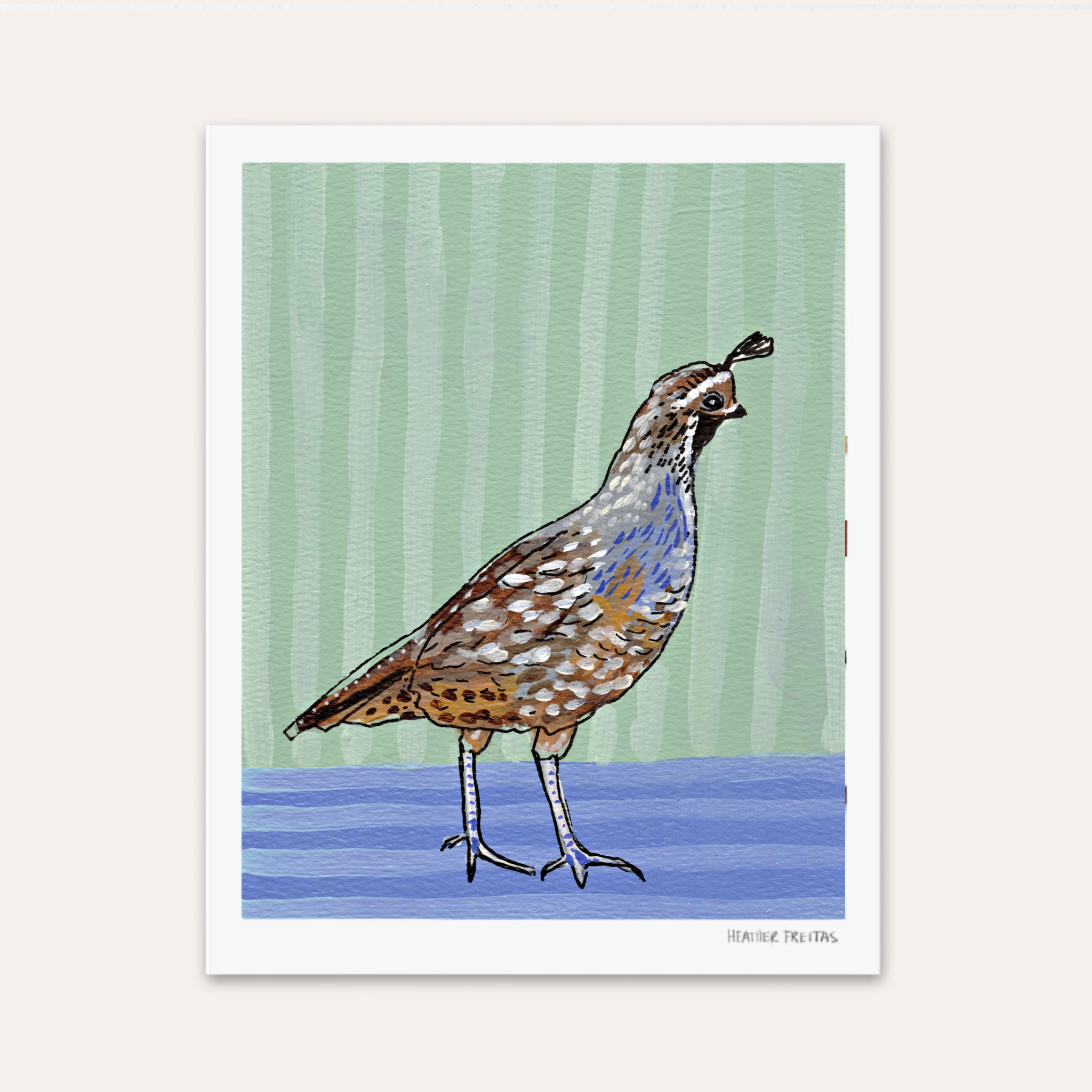 Quail Hand Signed Fine Art Print