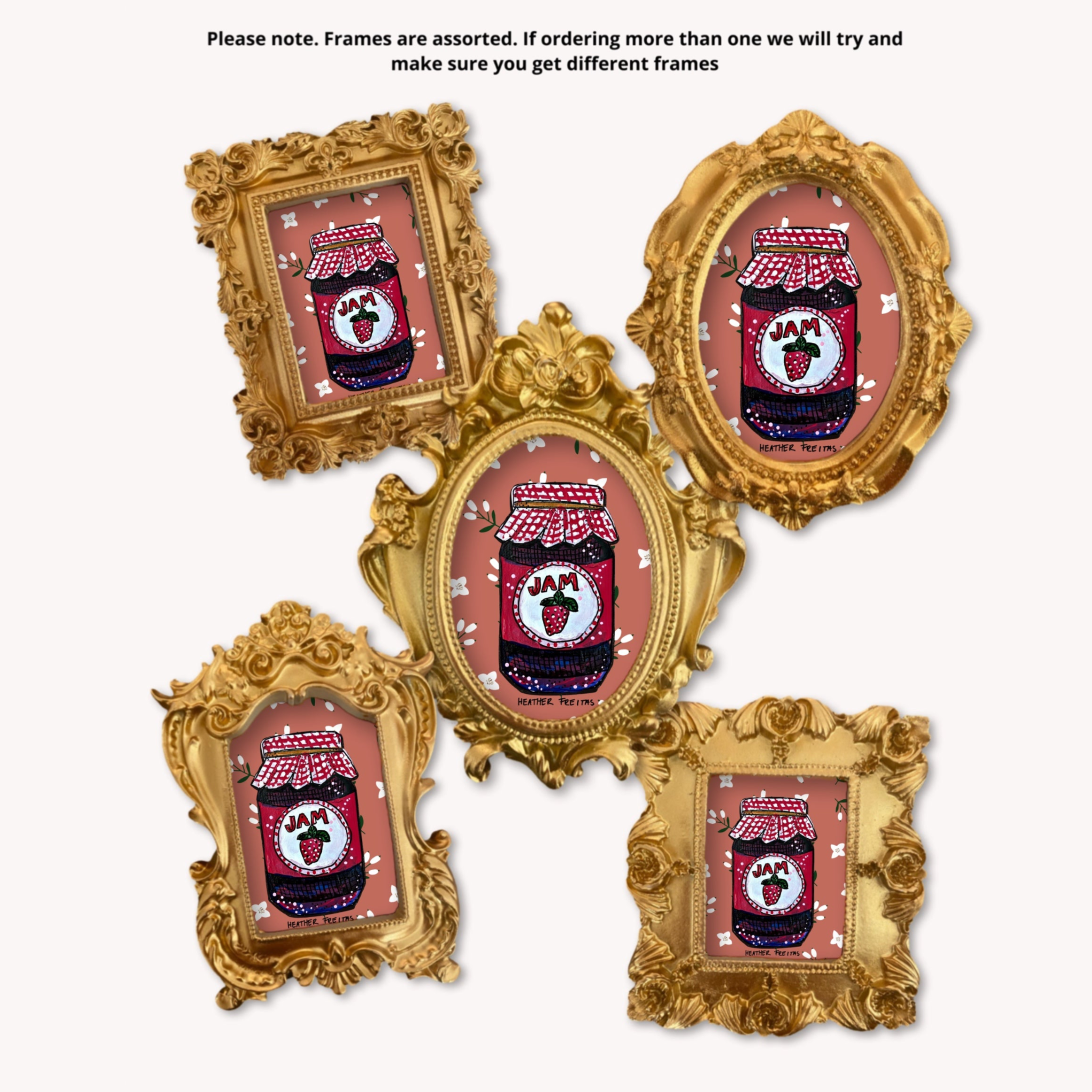 Strawberry Jam Framed Small Magnet