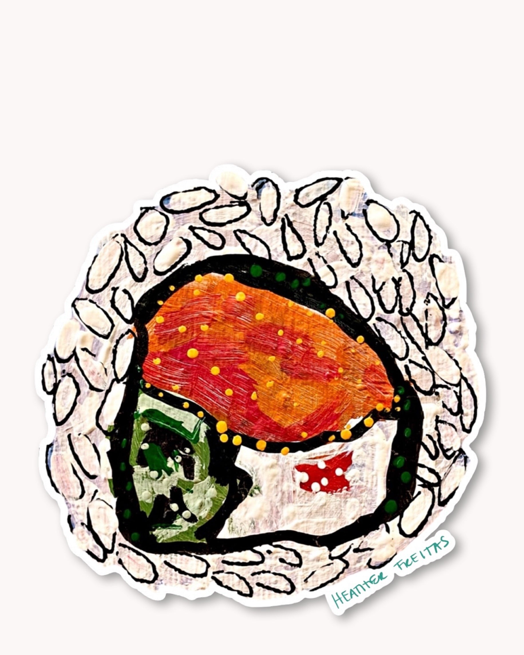 Philadelphia Roll Sushi Sticker