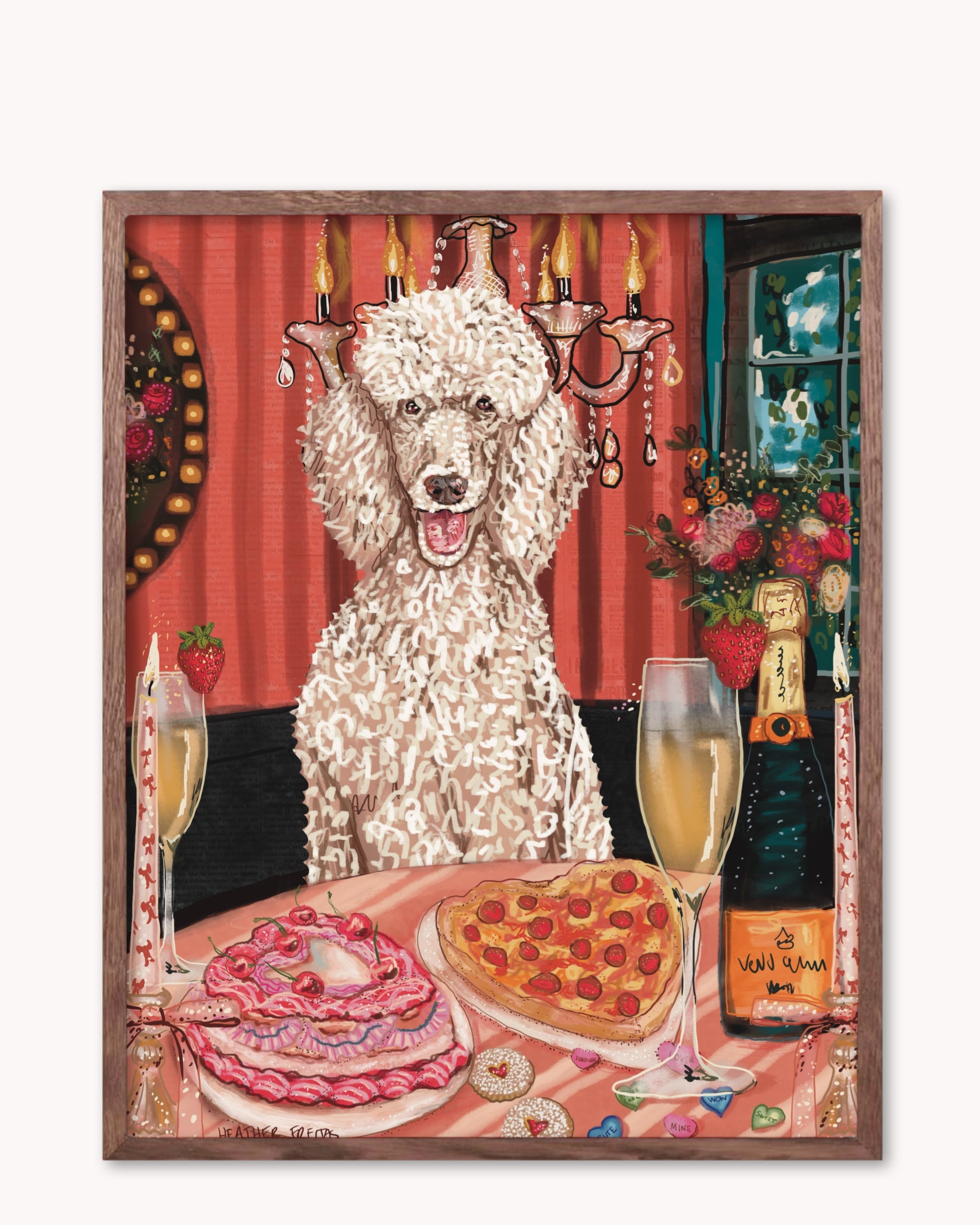 Standard Poodle - Build Your Pet Portrait Paper Print