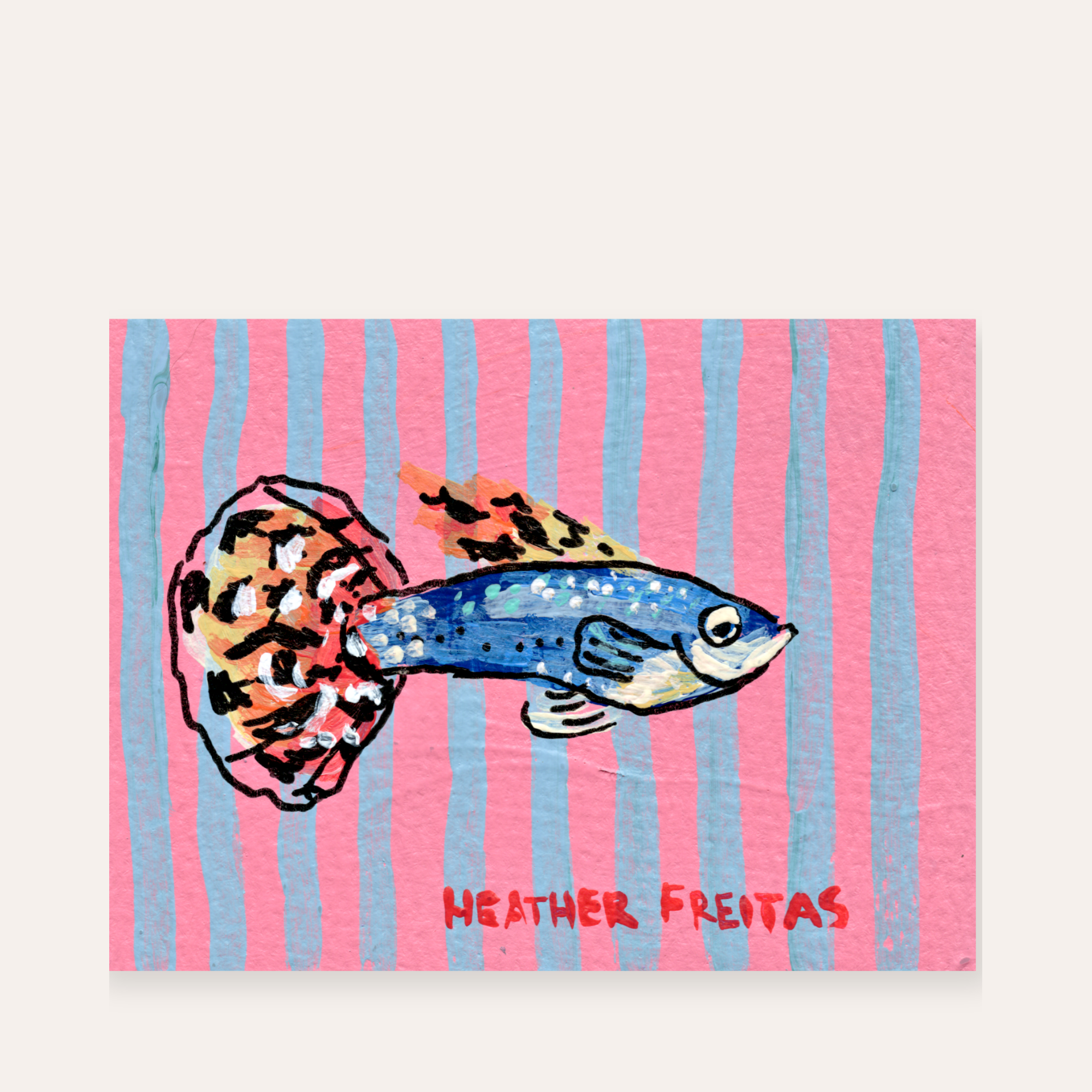 Guppy Fish ACEO