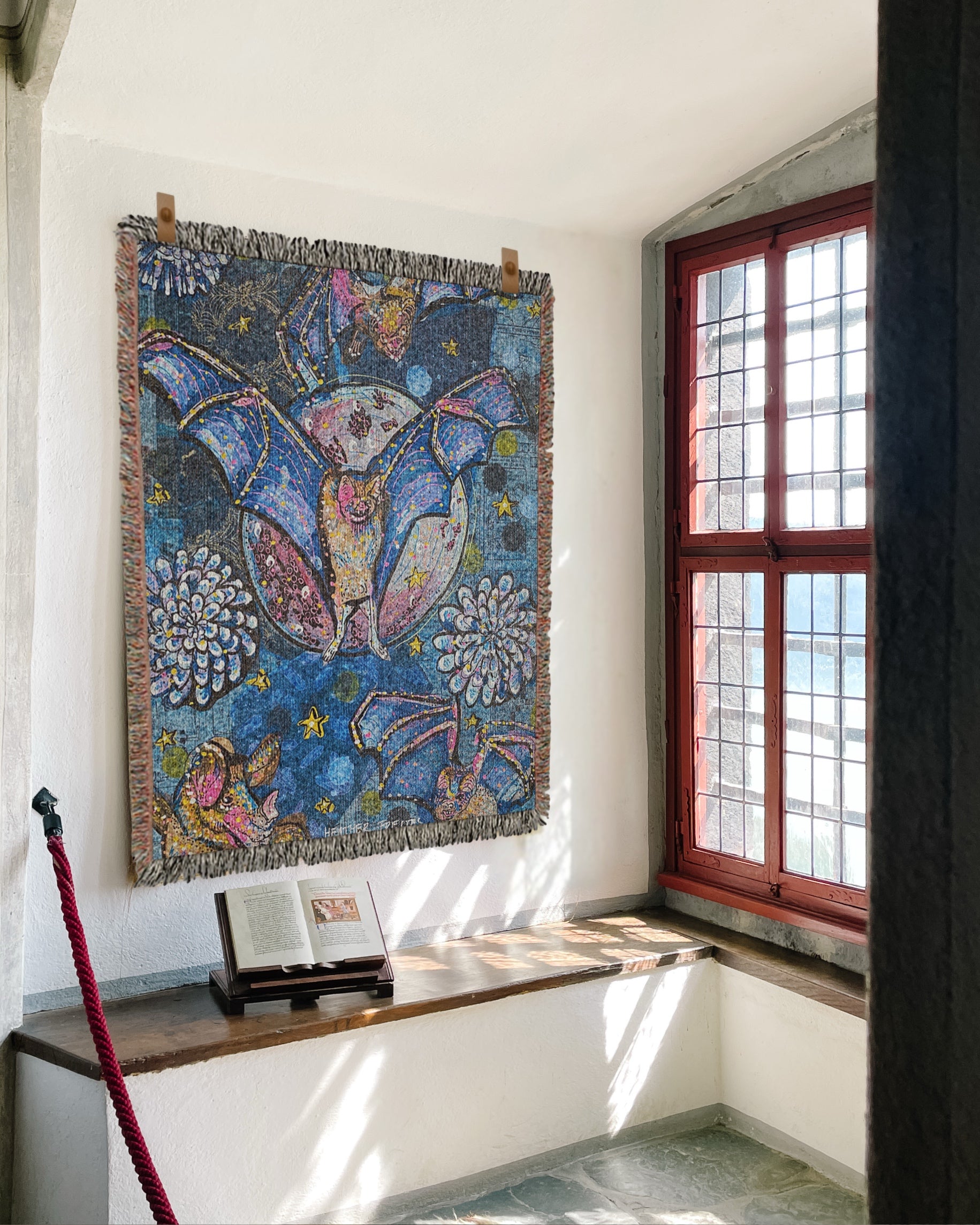 Vampire Bats Woven Blanket Tapestry