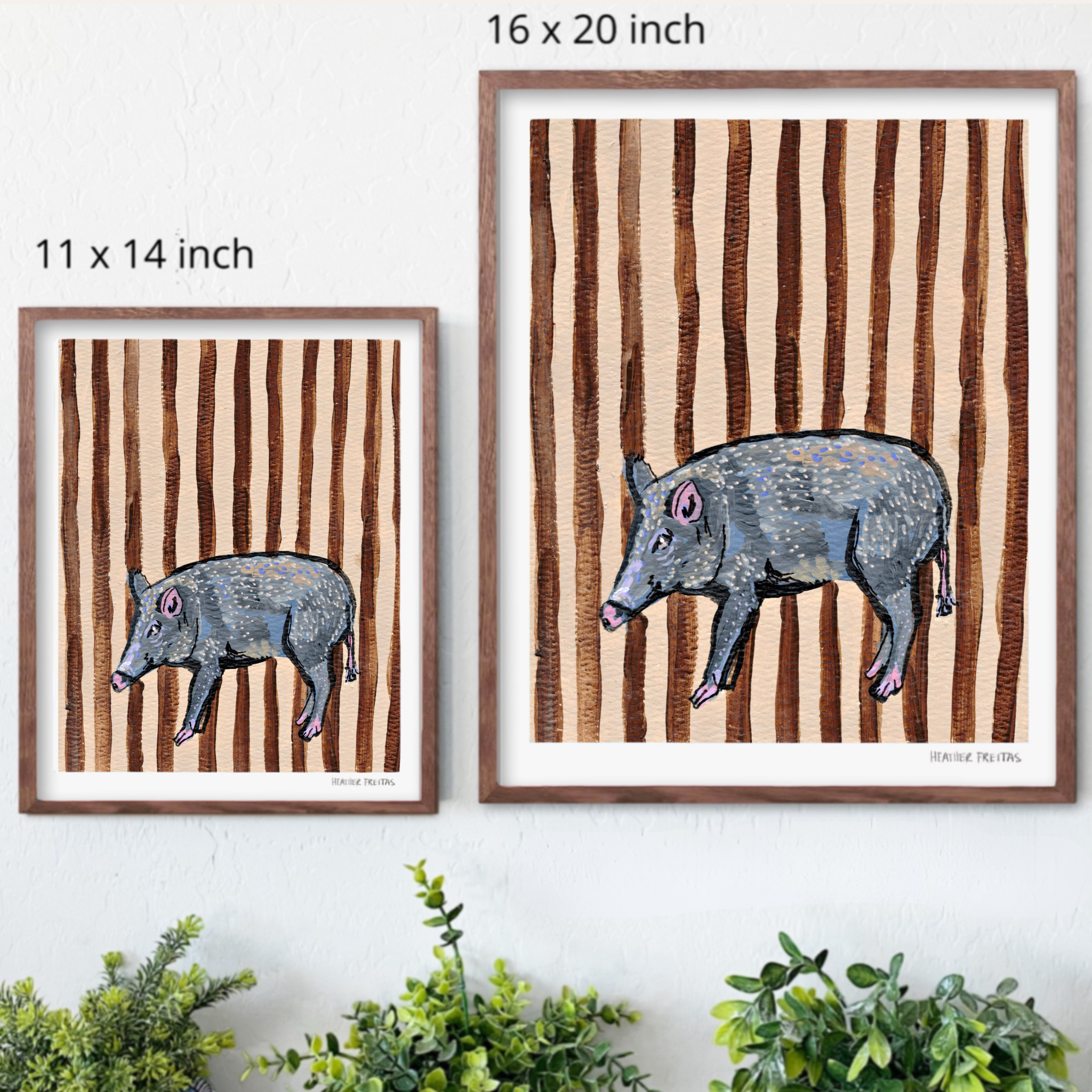 Javelina Hand Signed Fine Art Print