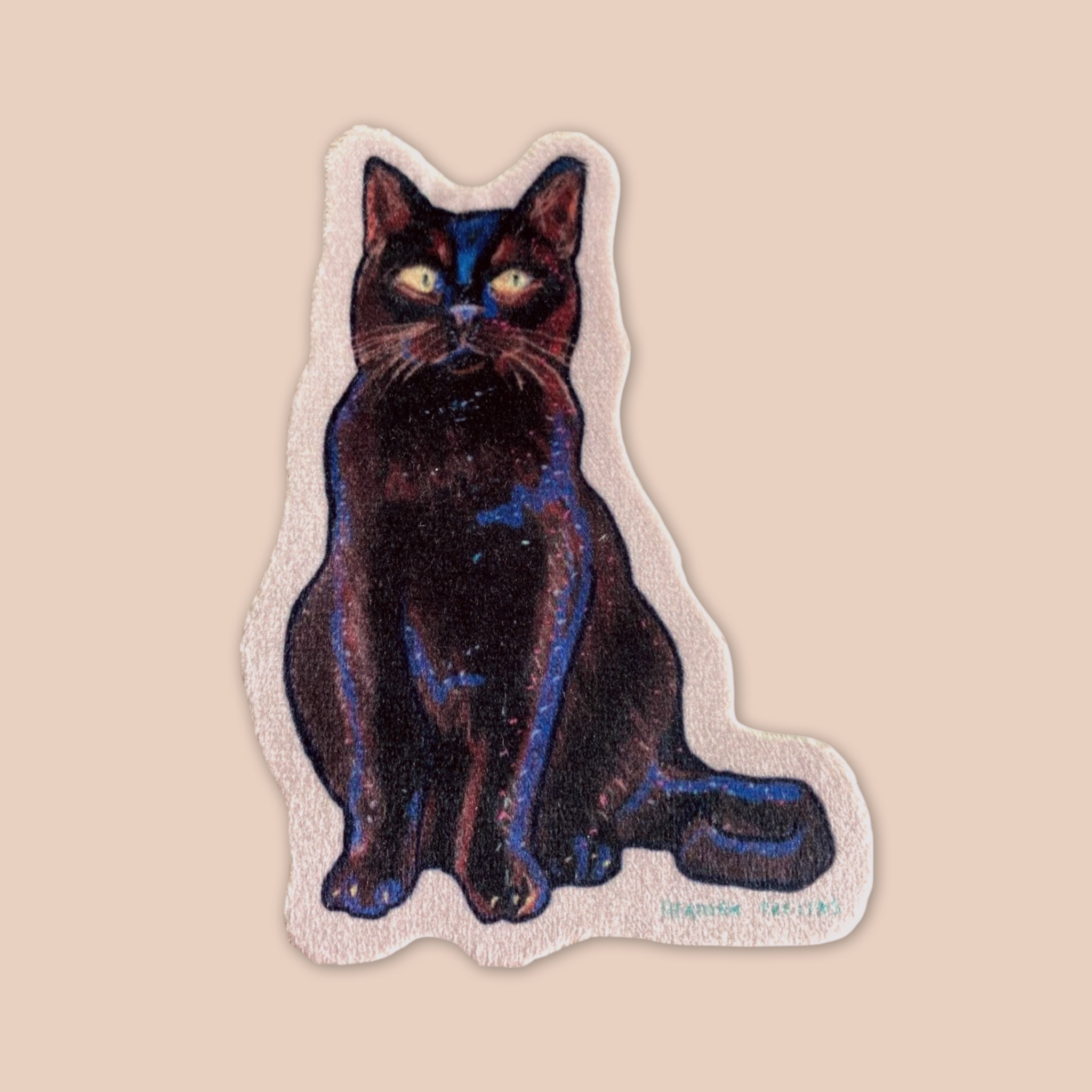 Black Kitty - Sew On Velveteen Patch