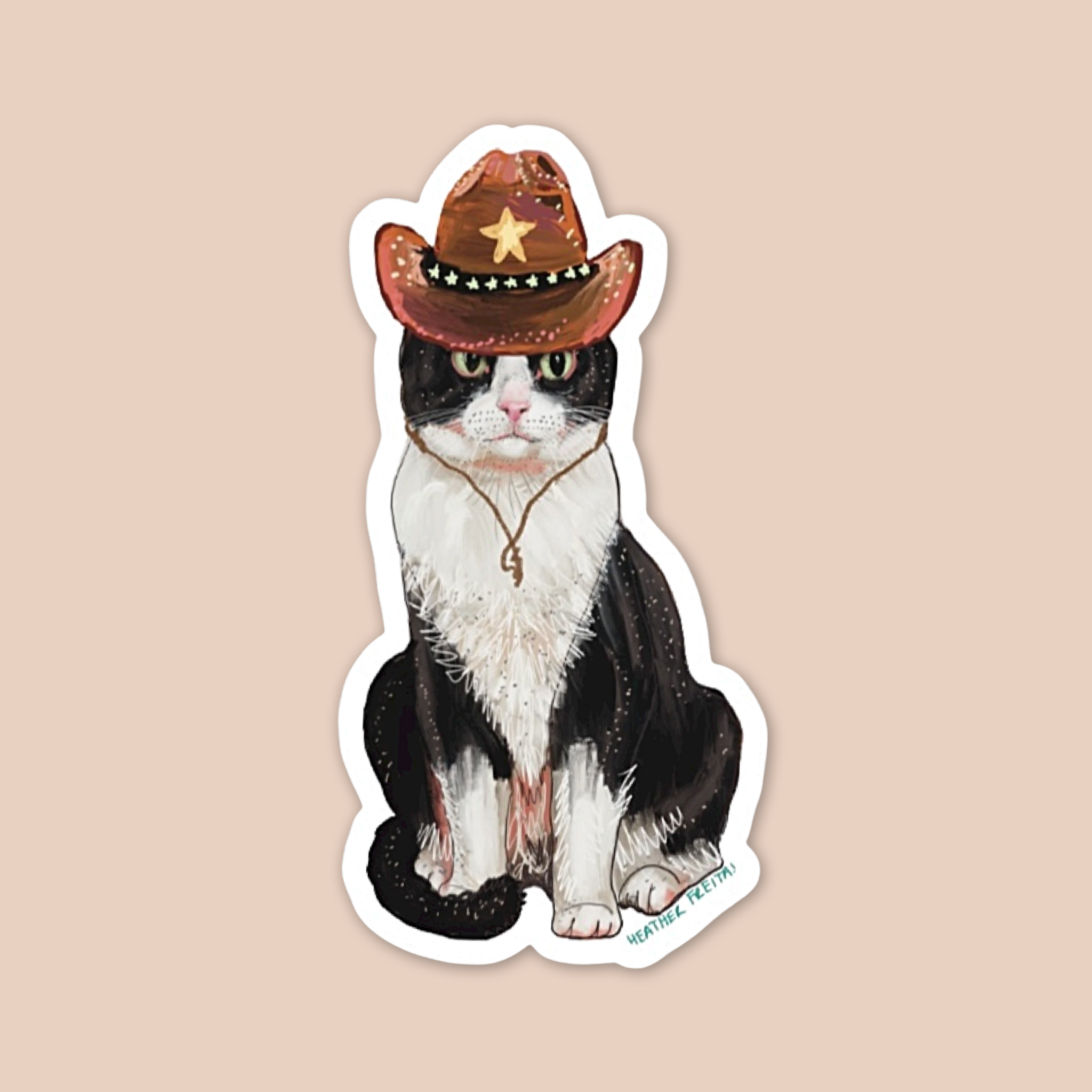 Cowboy Cat Sticker