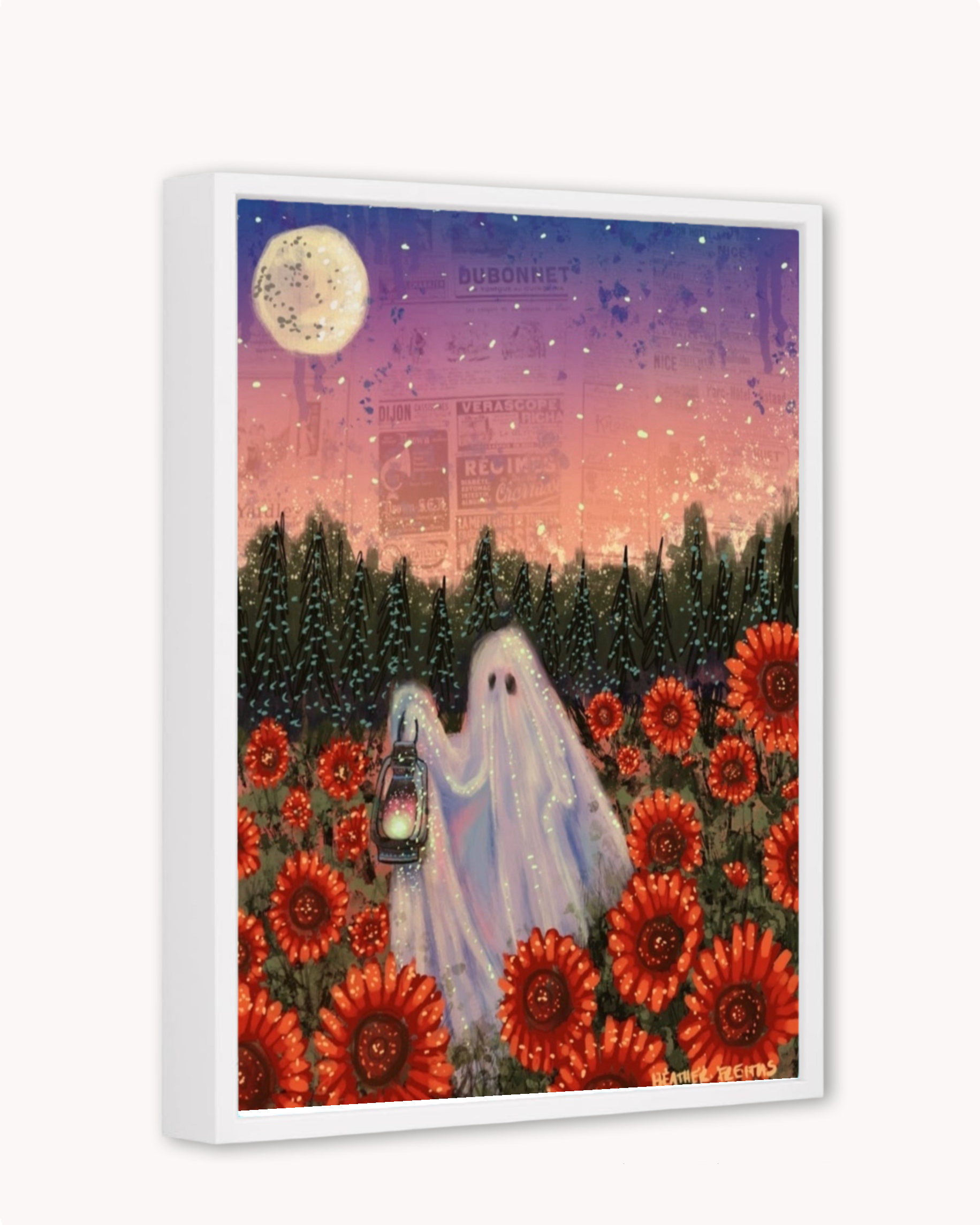 Sunflower Ghost Print
