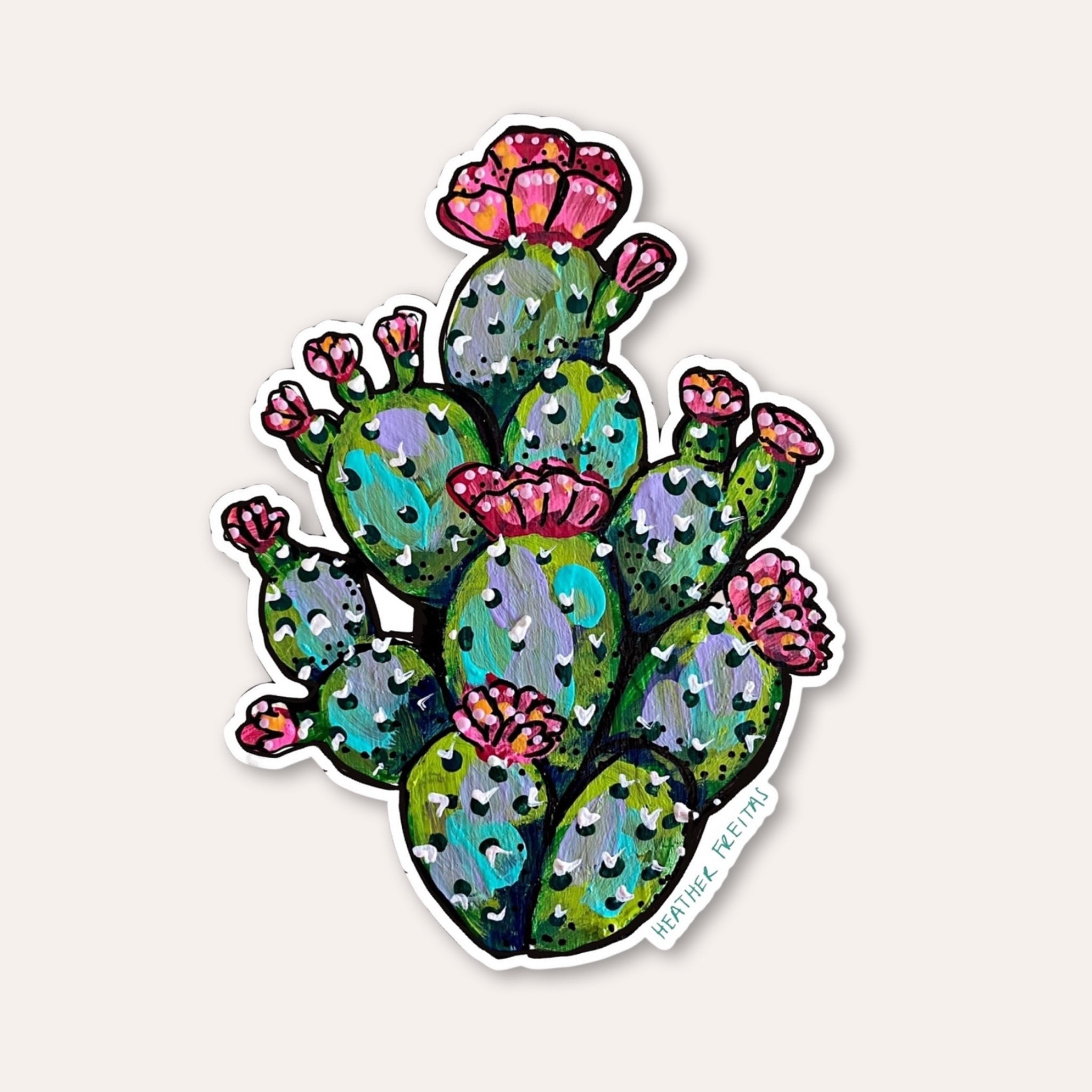 Prickly Pear Cactus Sticker