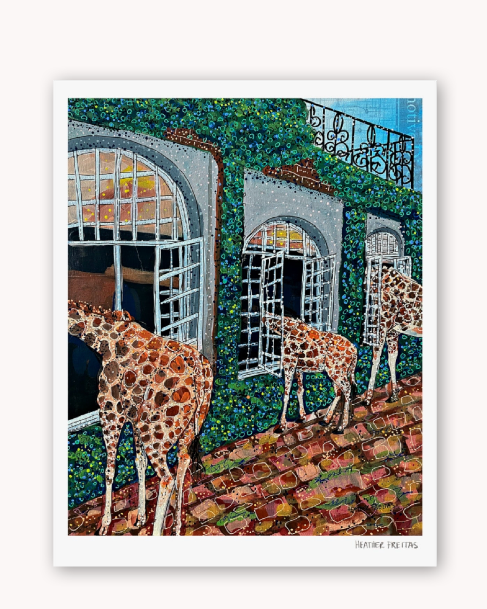 Fine Dining Giraffe Fine Art Print