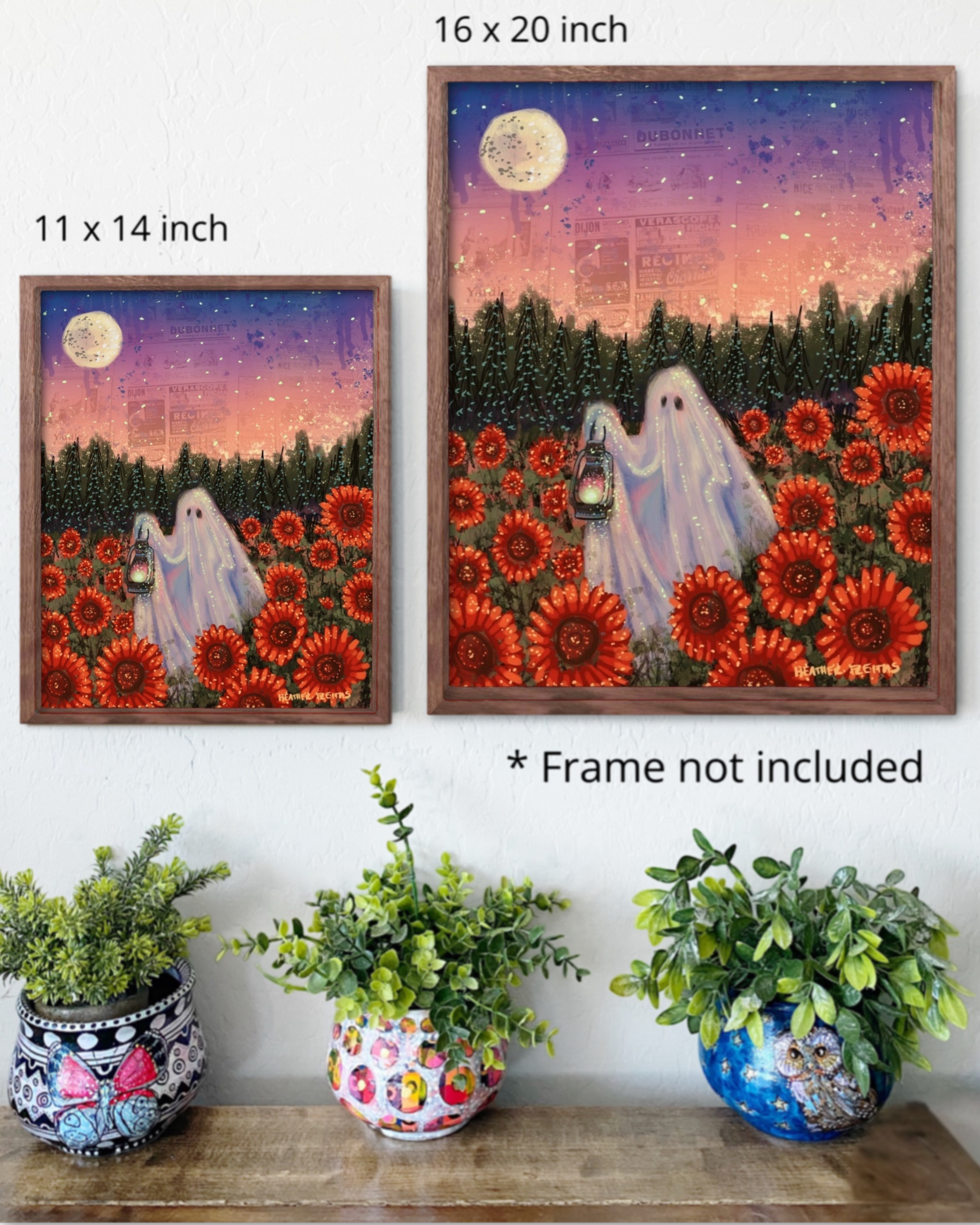 Sunflower Ghost Print
