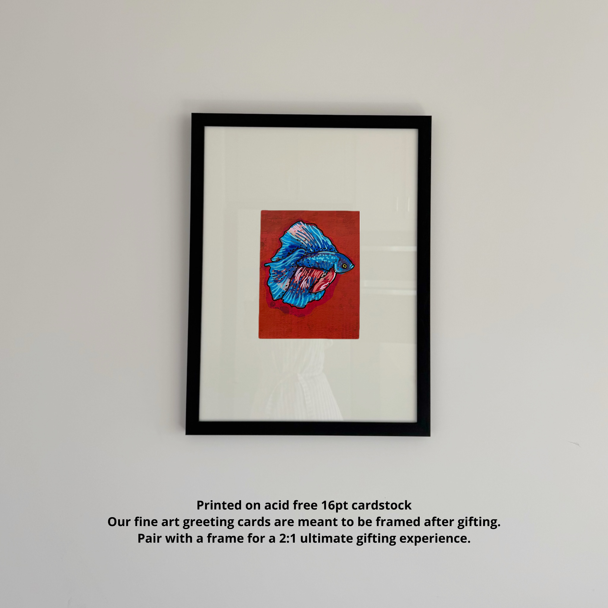 Blue Betta Fine Art Greeting Card