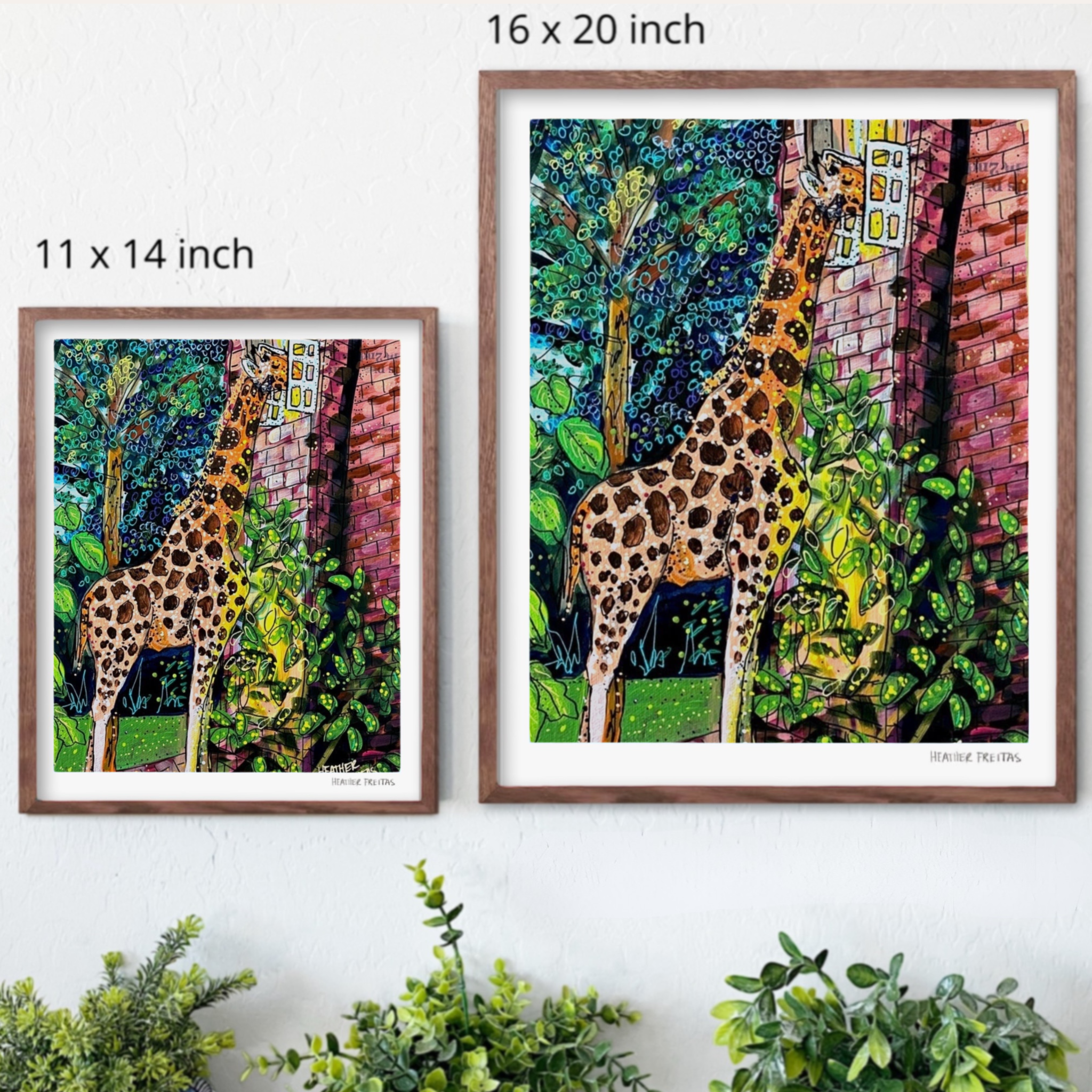 Twilight Snack Giraffe Fine Art Print