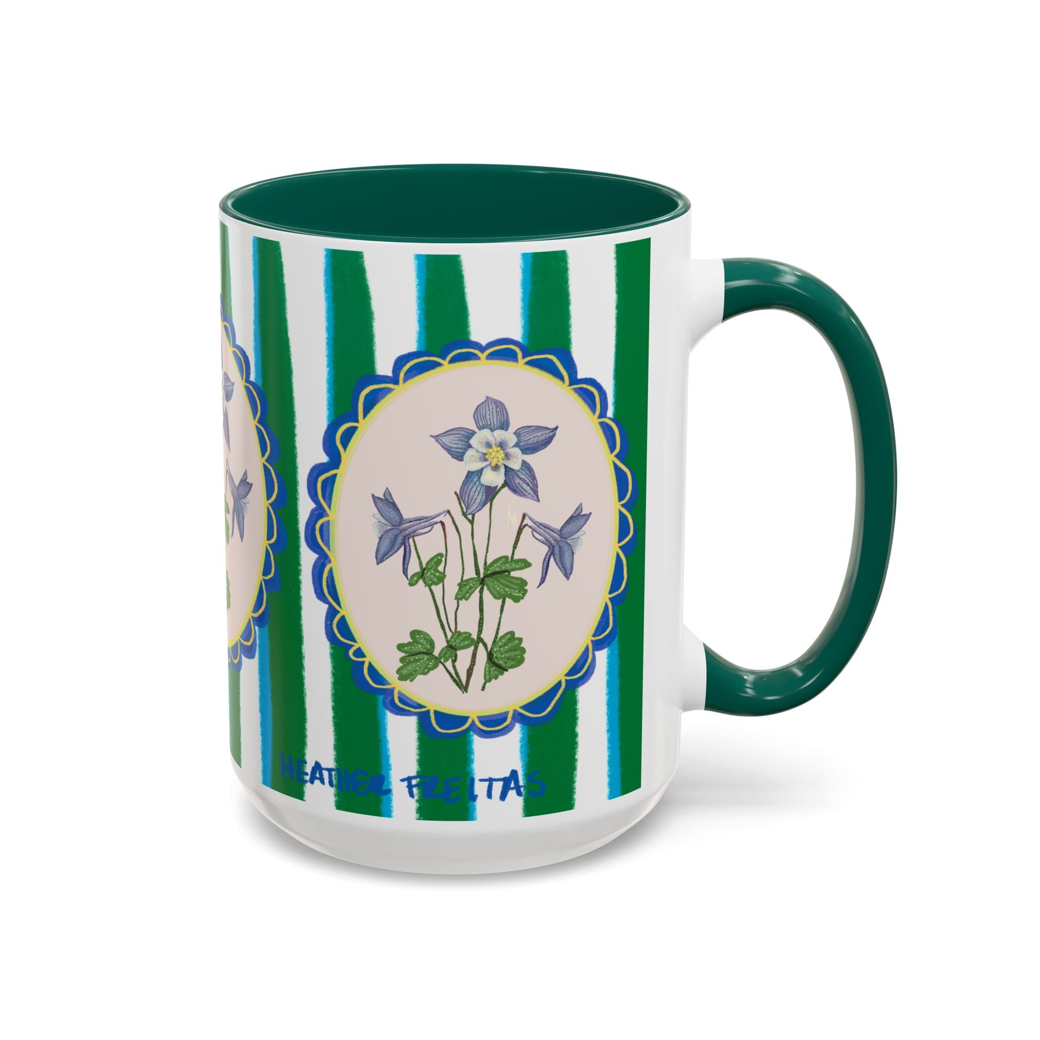 Blue Columbine Coffee Mug 15oz
