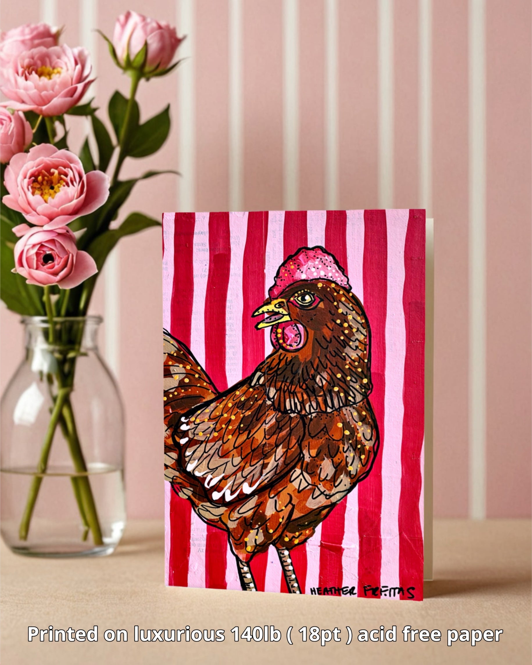Brown Chicken - Greeting Card / Fine Art Print