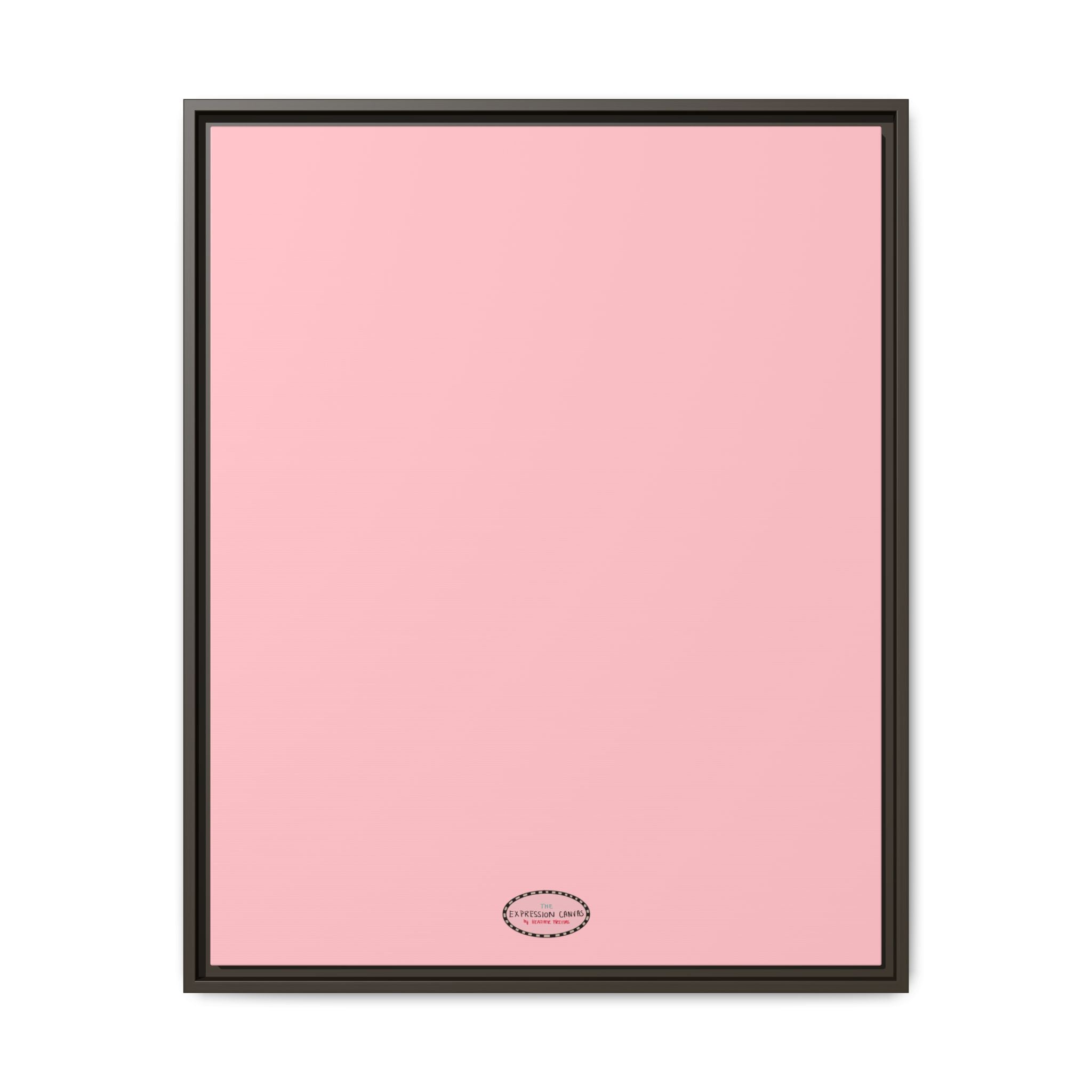 Pink Expressions Framed Canvas Print