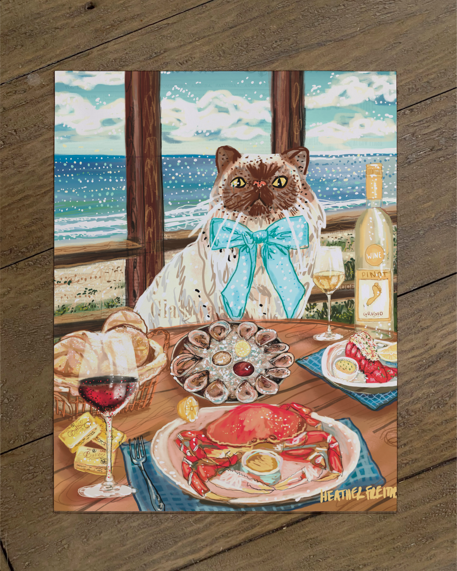 Persain cat - Build Your Pet Portrait Paper Print