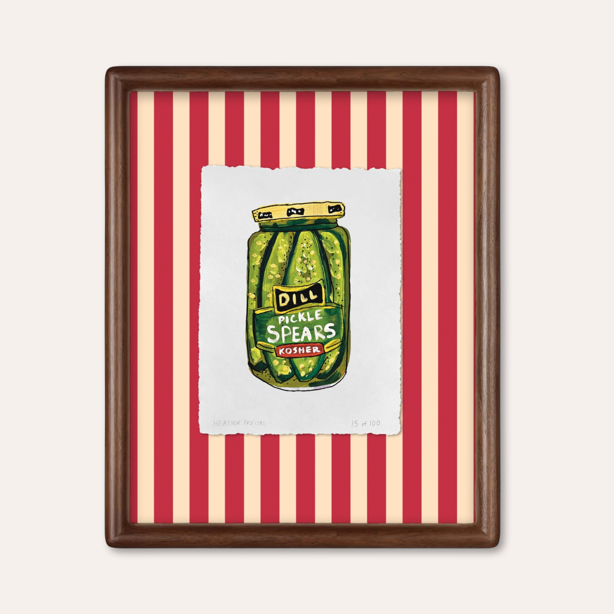 Dill Pickle Spears Limited Edition Framed Print