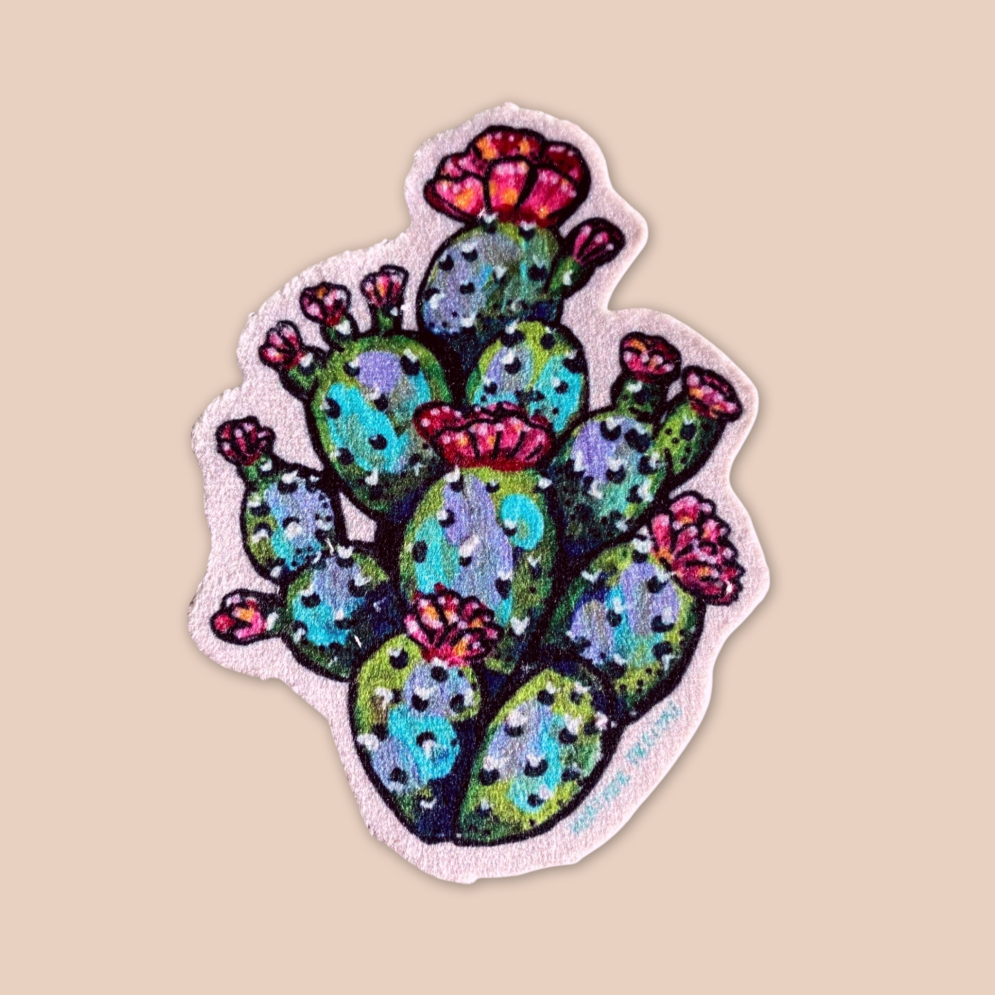 Prickly Pear Cactus - Sew On Velveteen Patch