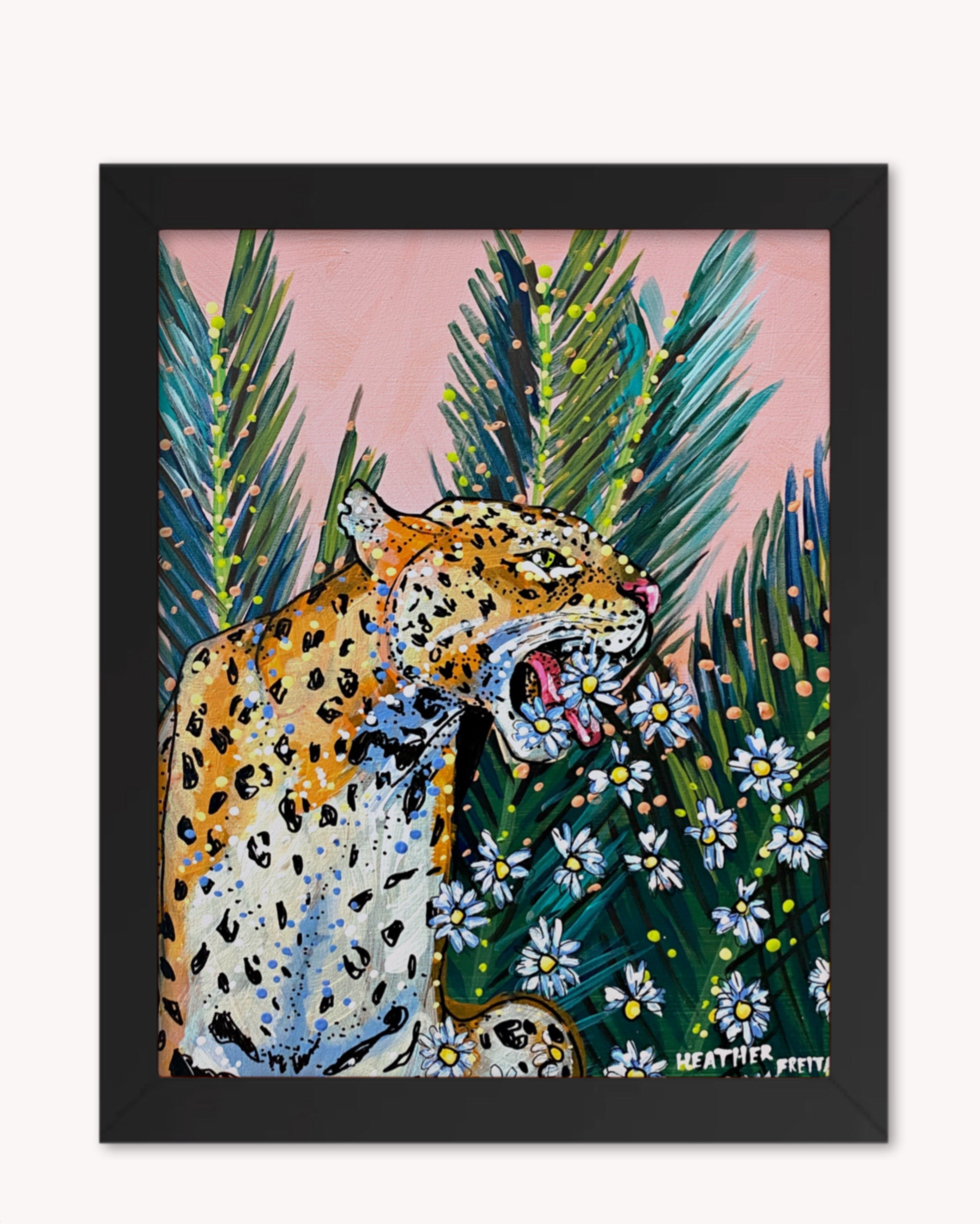 Jaguar Daisy Print