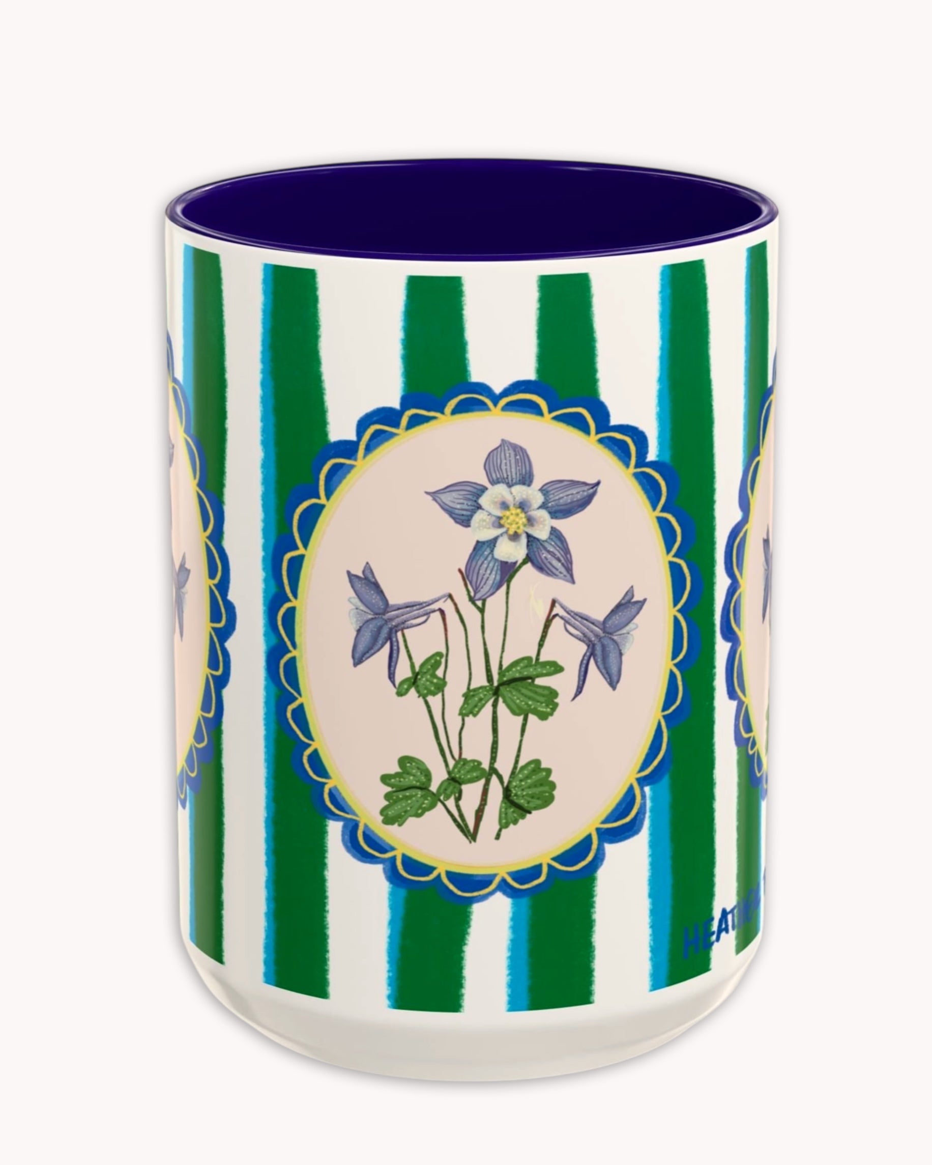 Blue Columbine Coffee Mug 15oz