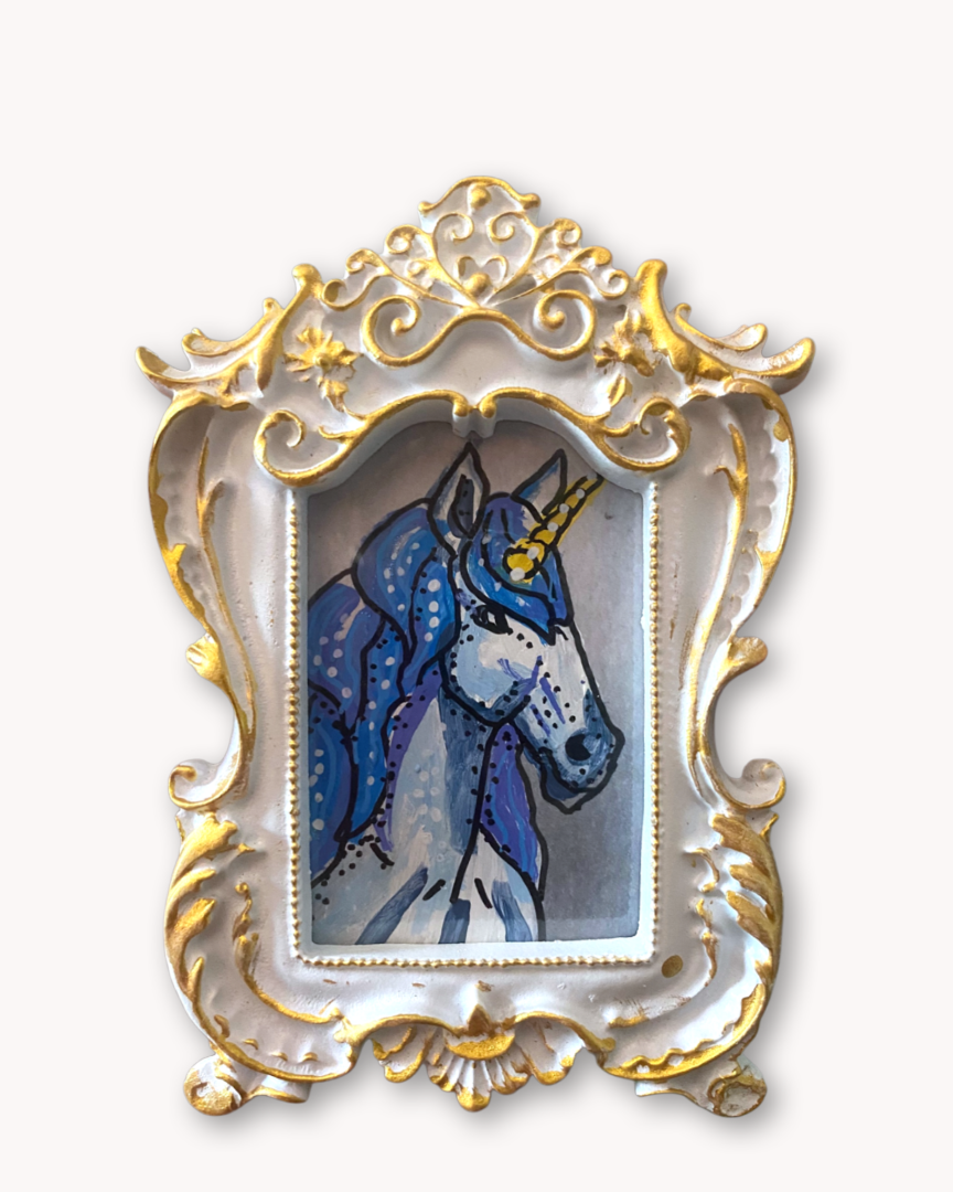 Water Unicorn Original Painting Fine Art Magent