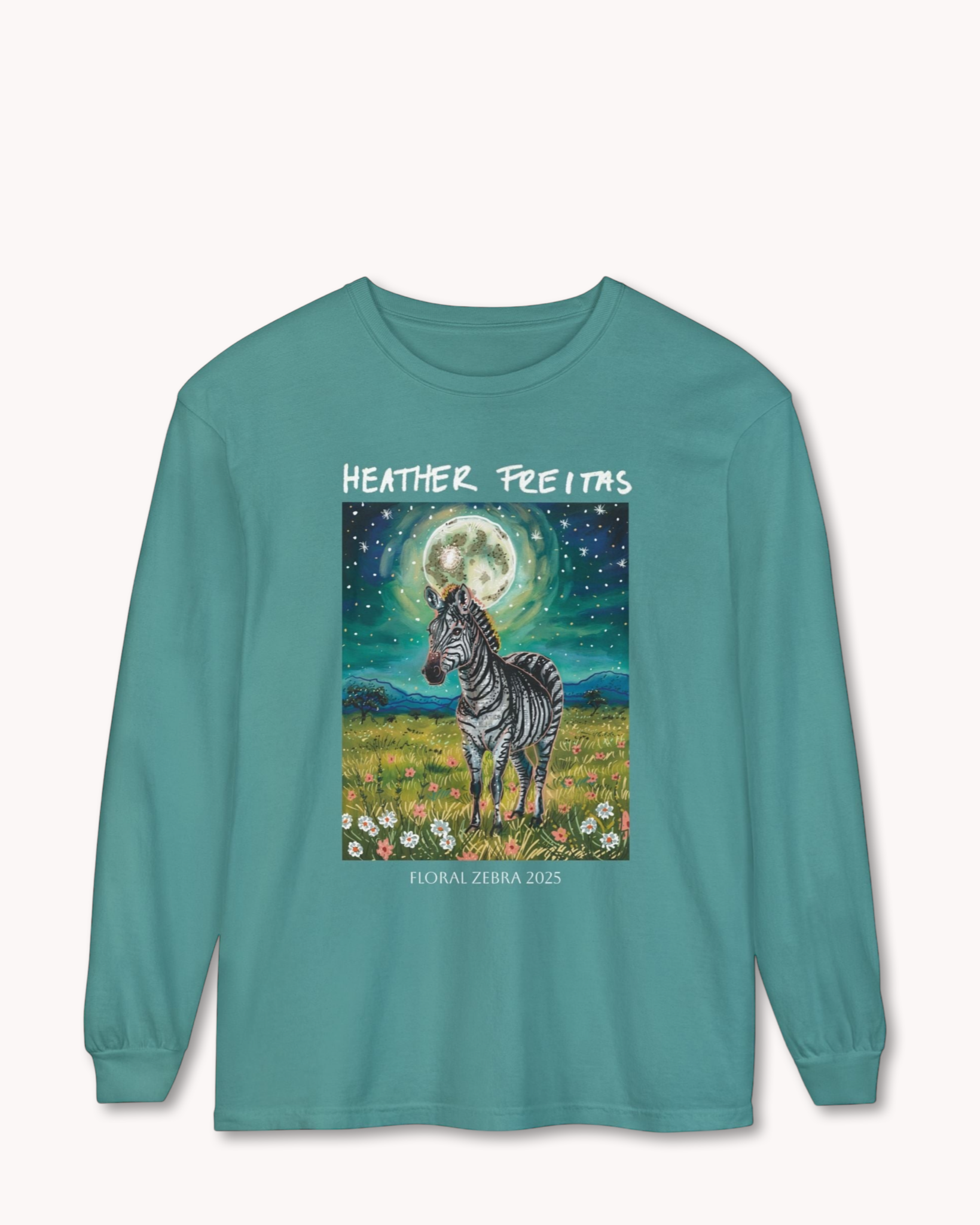 Floral Zebra Long Sleeve T-Shirt