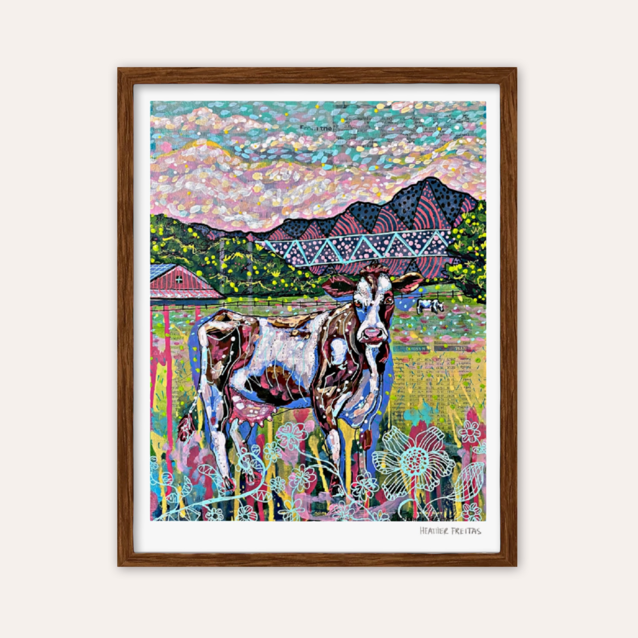 Cows On The Farm Fine Art Print