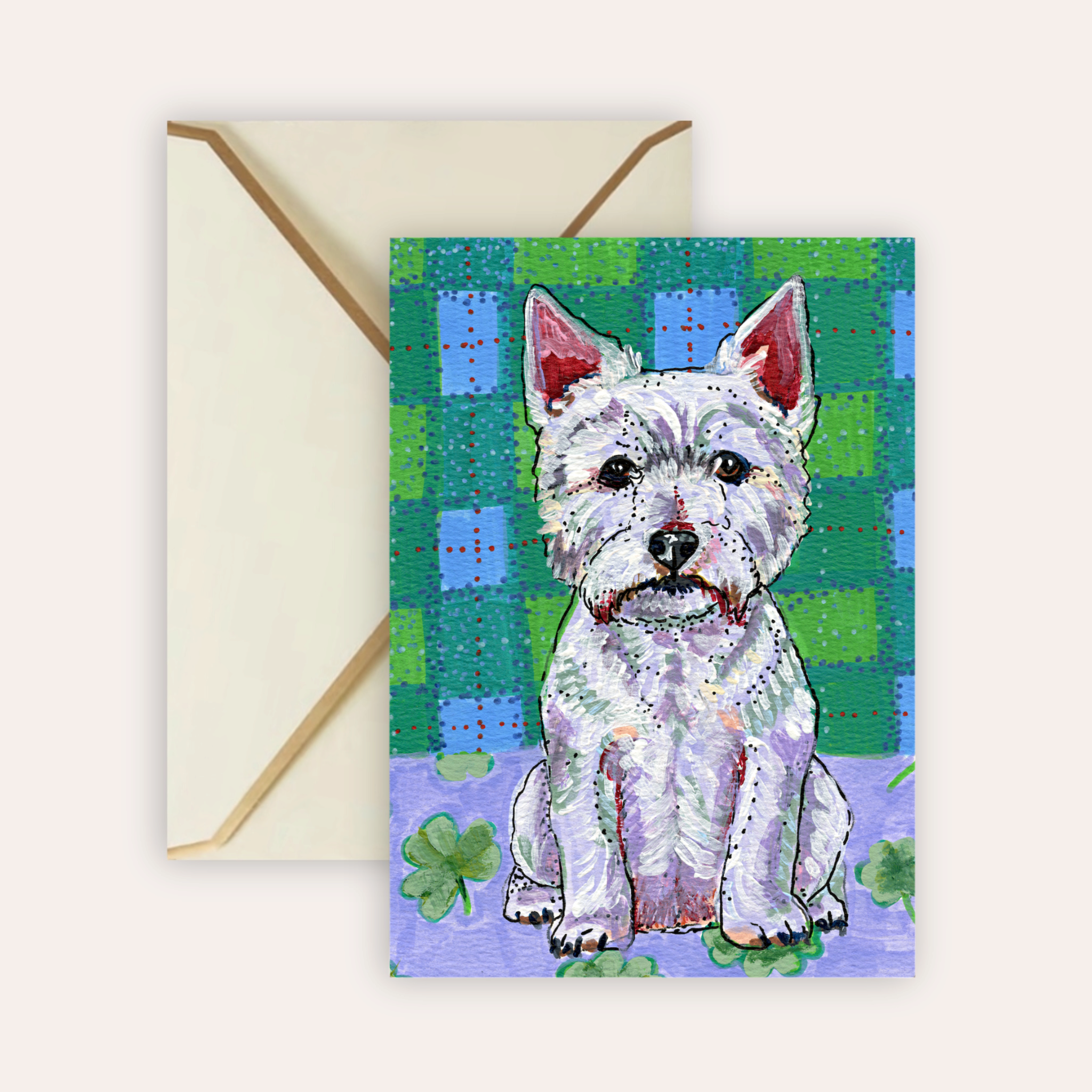 Westie Fine Art Greeting Card