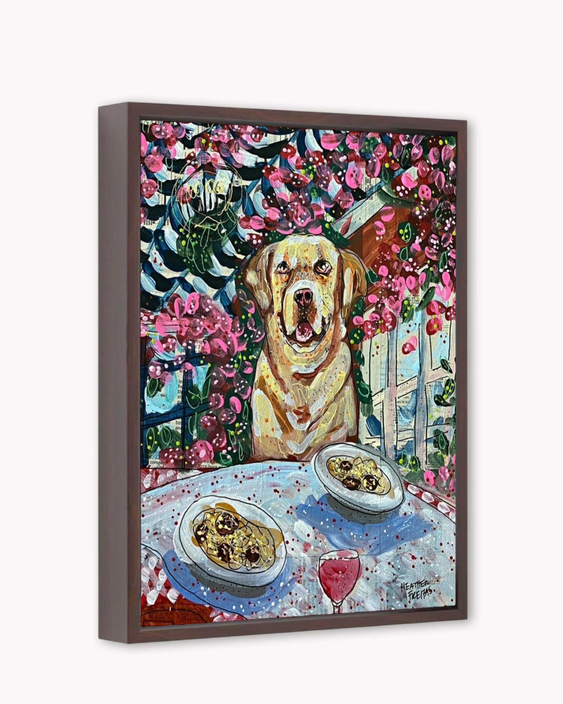 Yellow Lab Dining Print