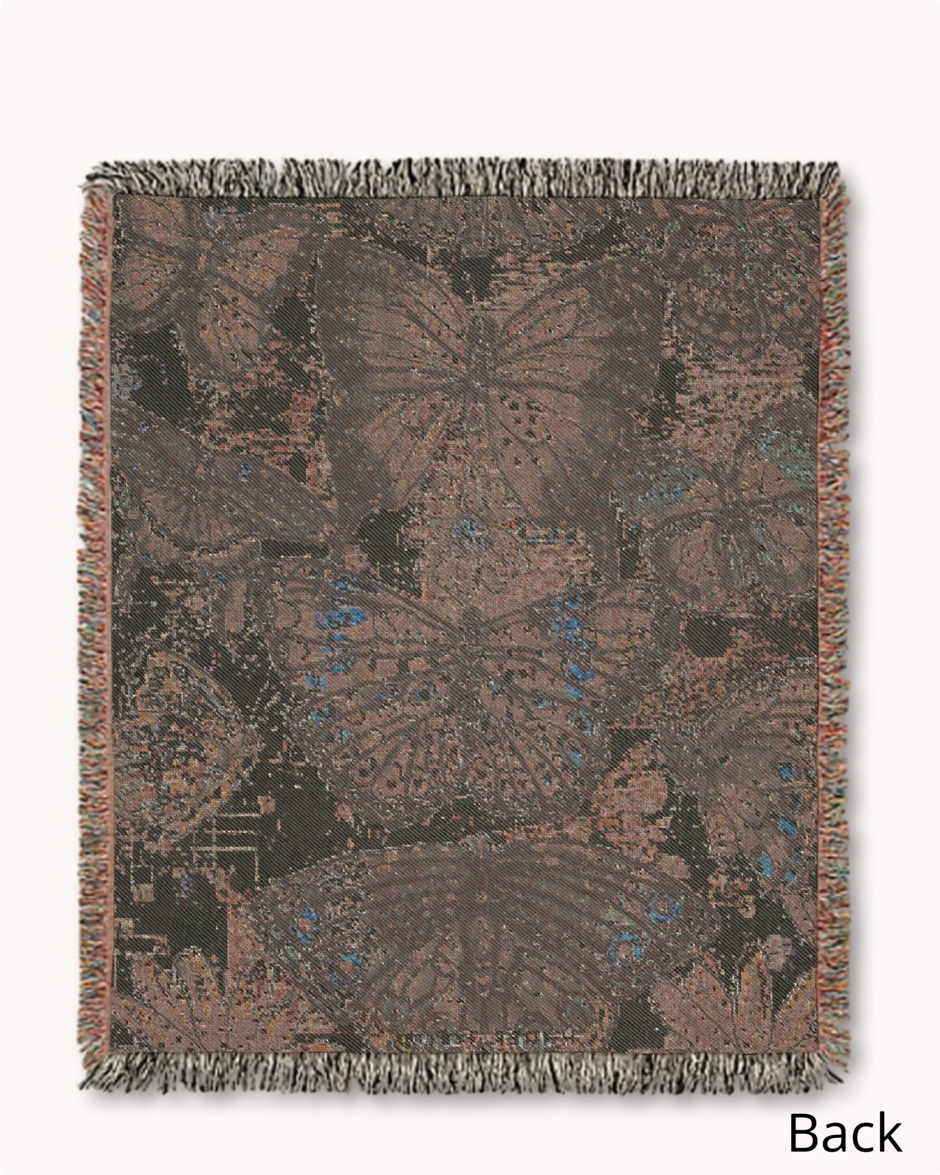 Blue Butterflies Woven Blanket Tapestry