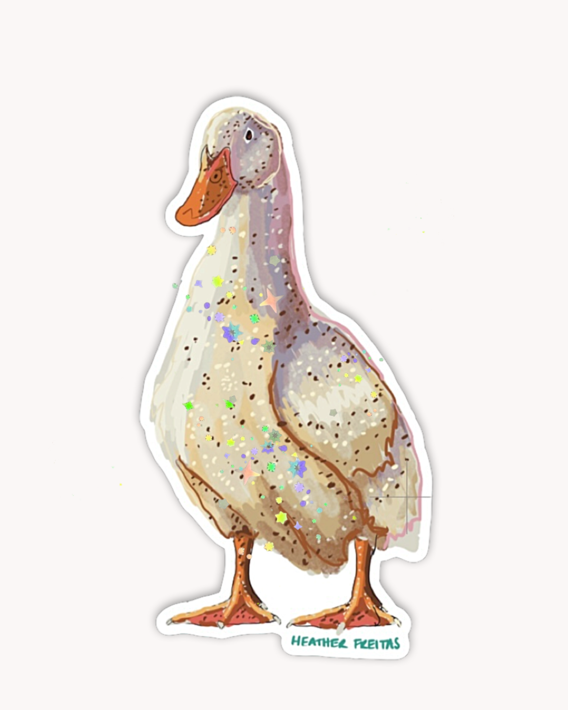 White Duck Sticker