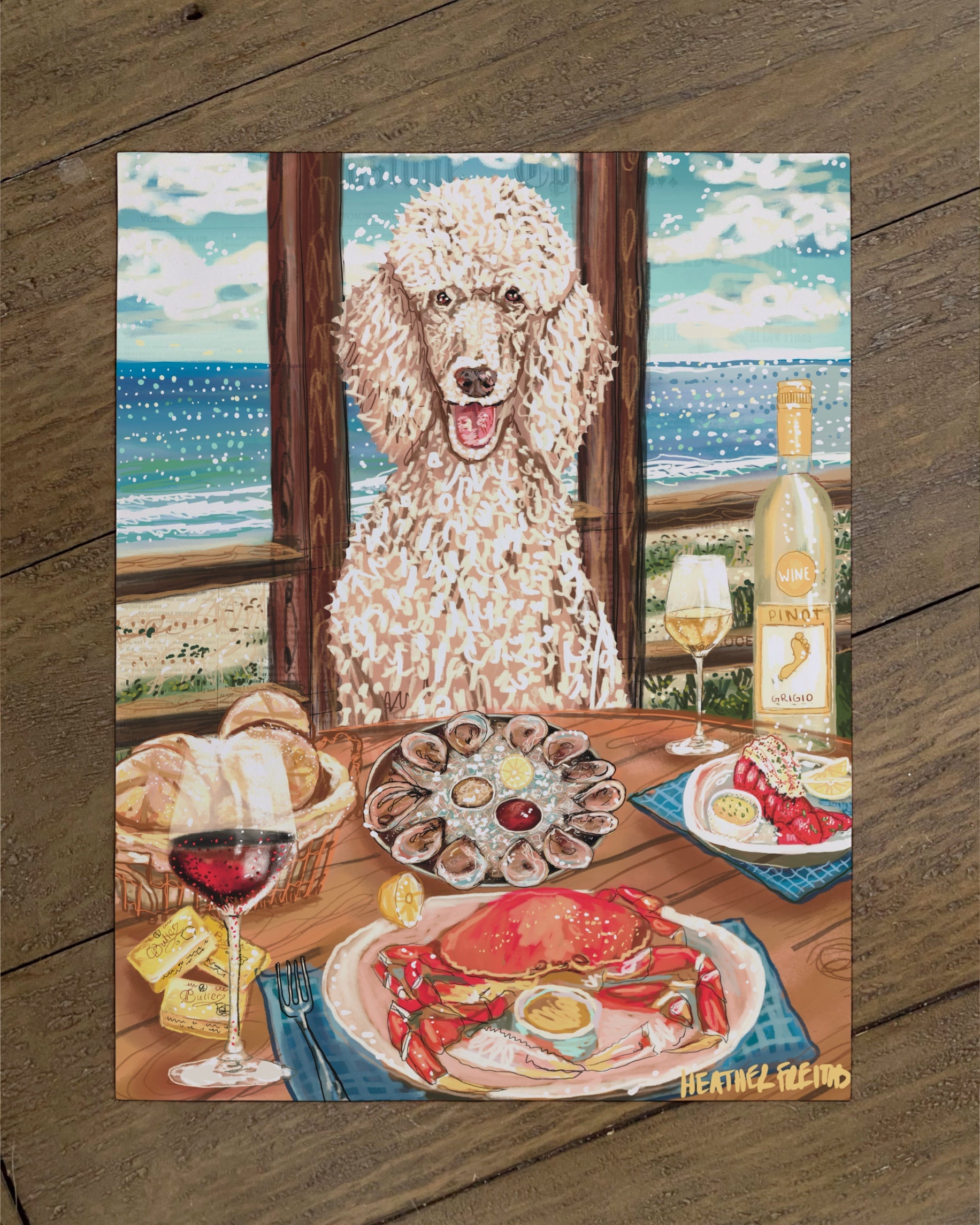 Standard Poodle - Build Your Pet Portrait Paper Print