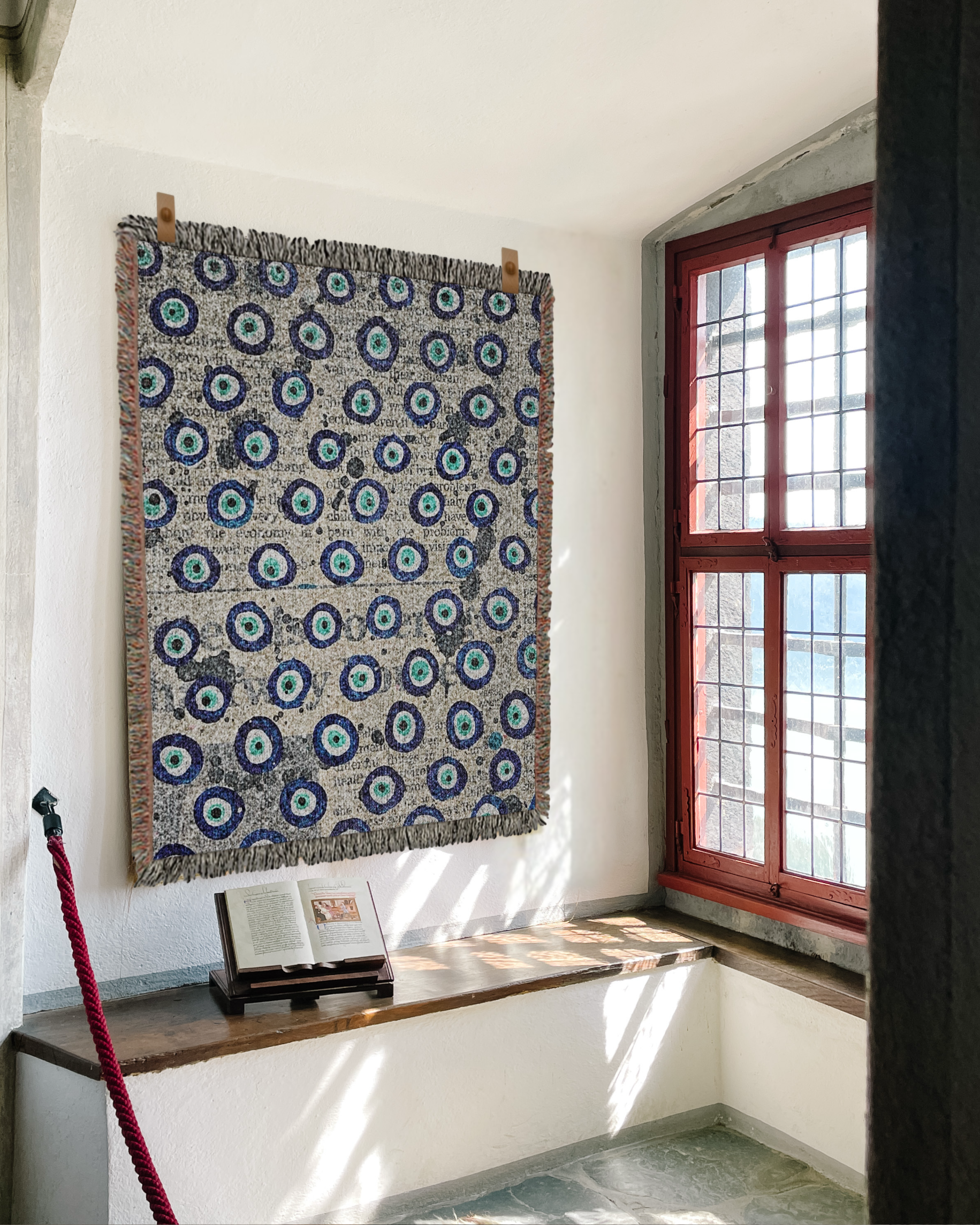 Evil Eye Energy Woven Blanket