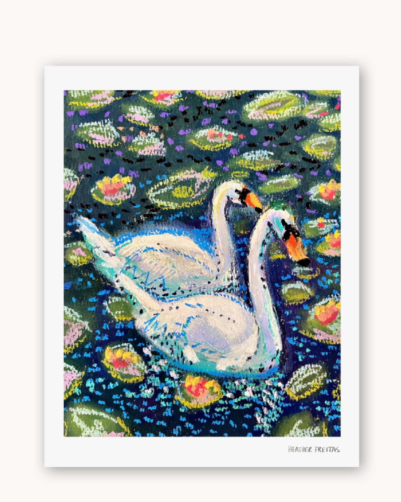 Two Swans Fine Art Print