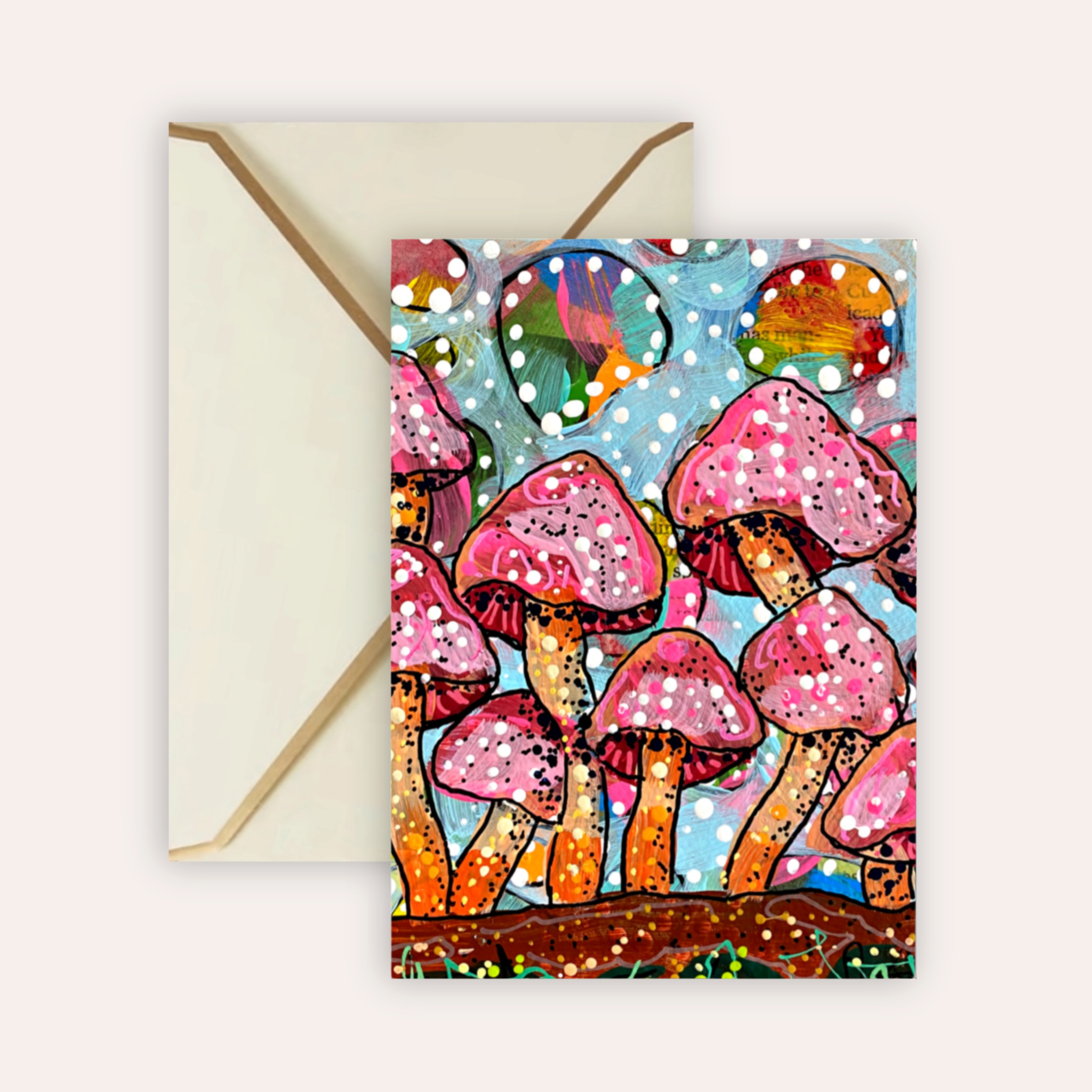 Cotton Candy Caps Fine Art Greeting Card
